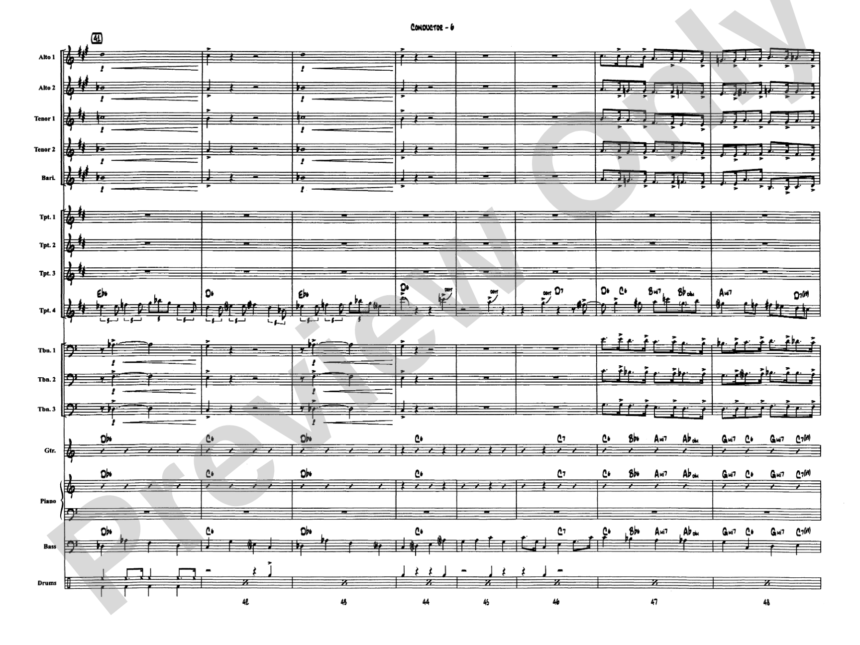 April in Paris: Jazz Ensemble Conductor Score & Parts