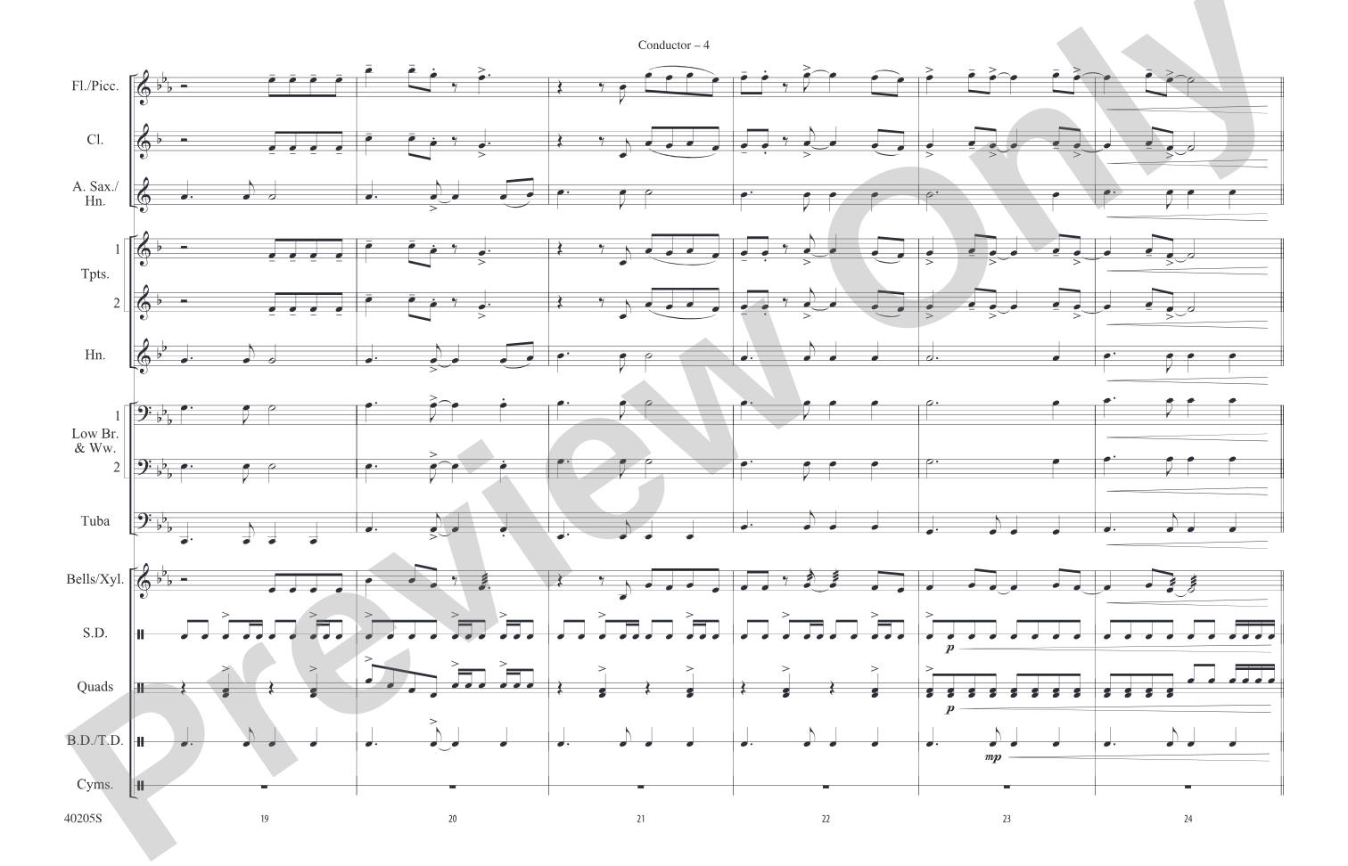 Don't Stop Believin': Marching Band Conductor Score & Parts
