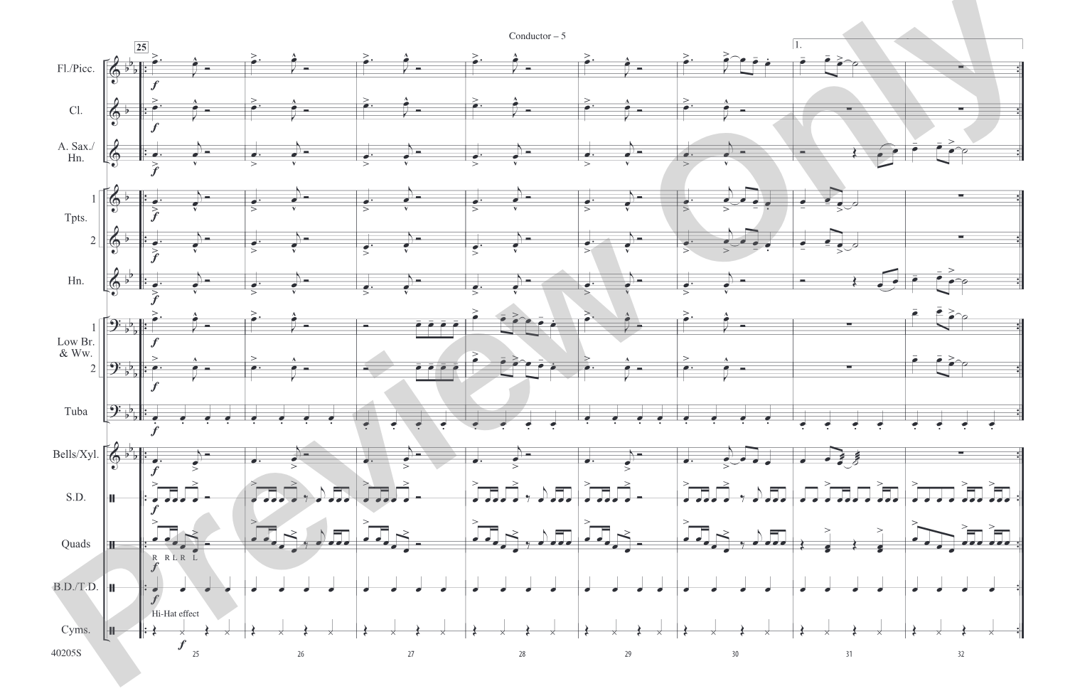 Don't Stop Believin': Marching Band Conductor Score & Parts