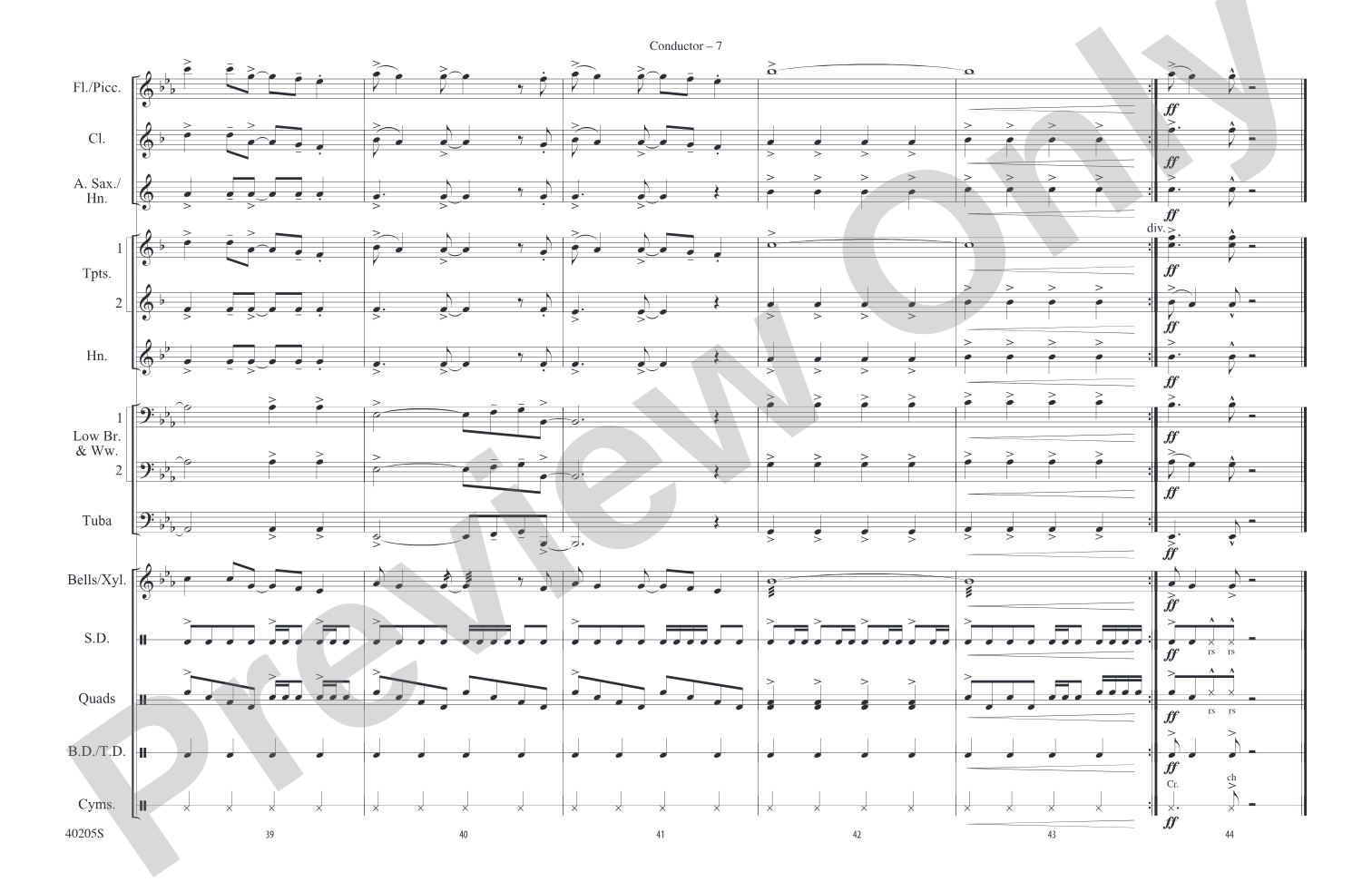 Don't Stop Believin': Marching Band Conductor Score & Parts