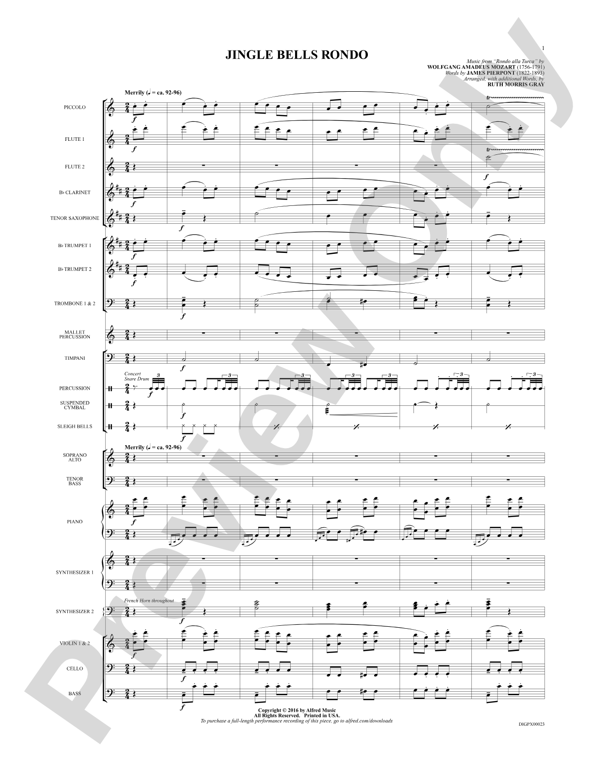 Jingle Bells Rondo: Choral SoundPax