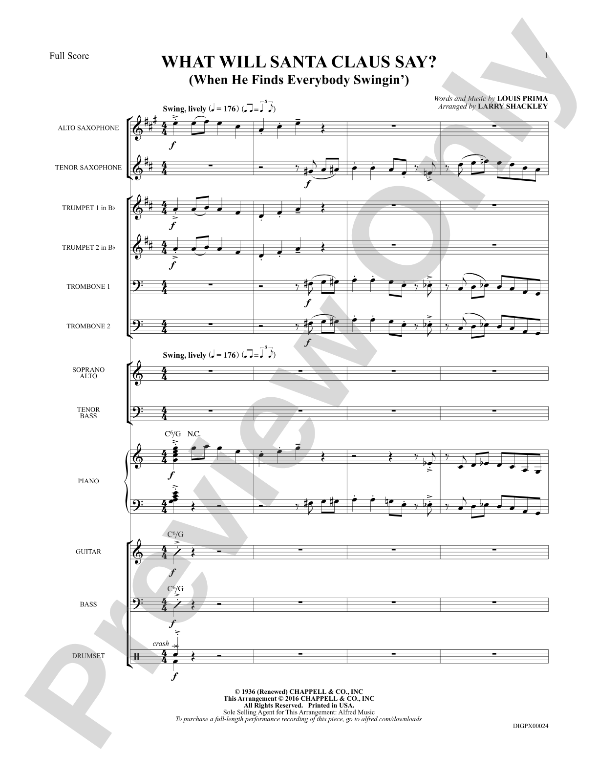 What Will Santa Claus Say? (When He Finds Everybody Swingin'): Choral SoundPax