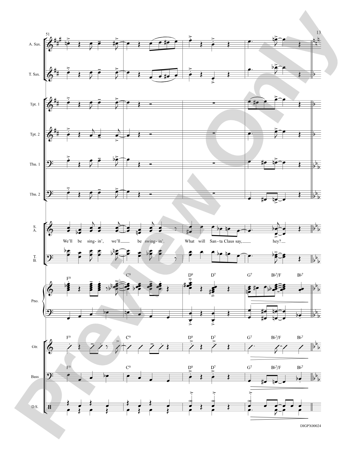 What Will Santa Claus Say? (When He Finds Everybody Swingin'): Choral SoundPax