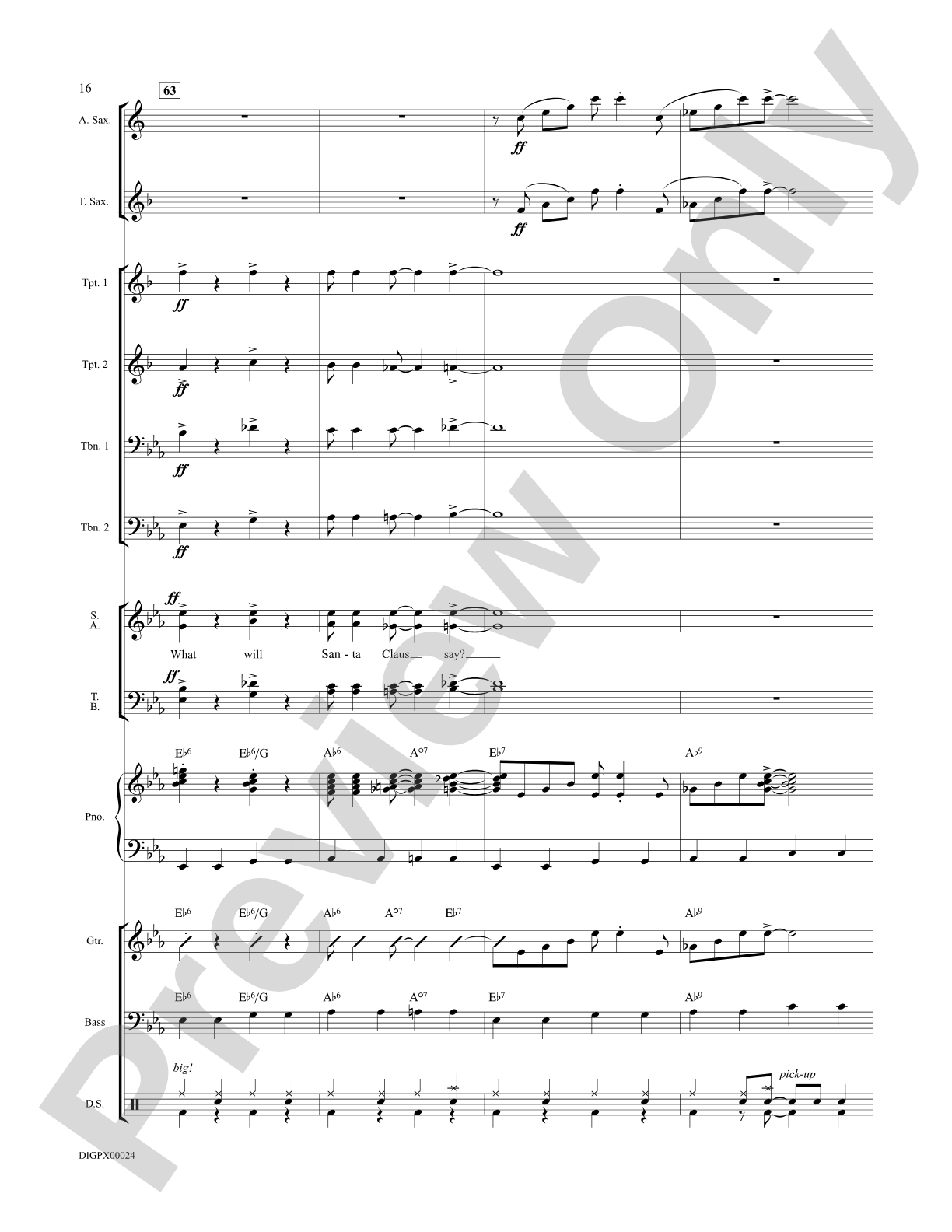 What Will Santa Claus Say? (When He Finds Everybody Swingin'): Choral SoundPax