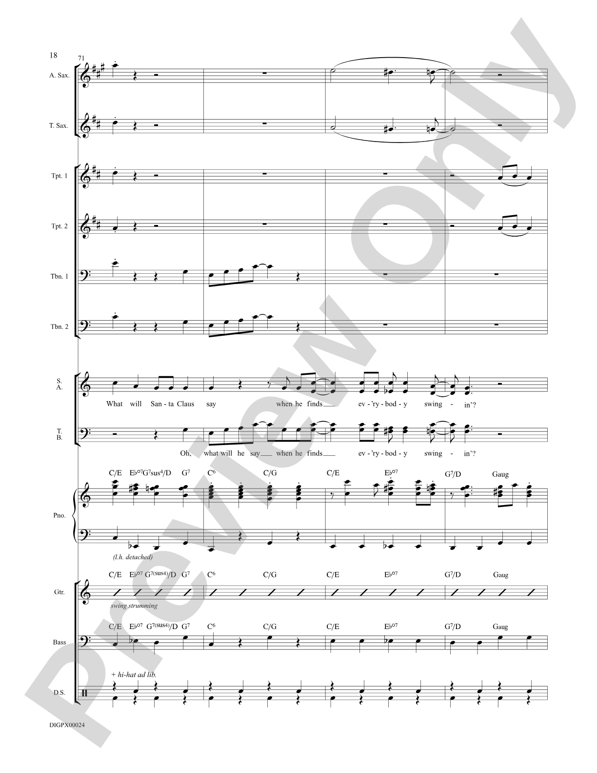 What Will Santa Claus Say? (When He Finds Everybody Swingin'): Choral SoundPax