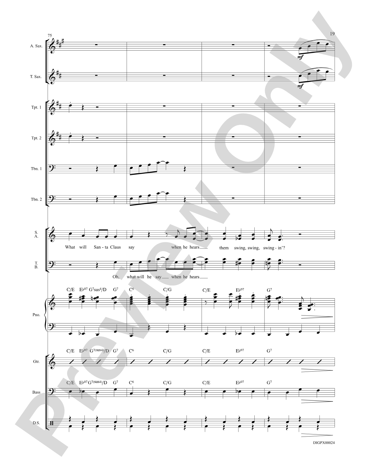 What Will Santa Claus Say? (When He Finds Everybody Swingin'): Choral SoundPax