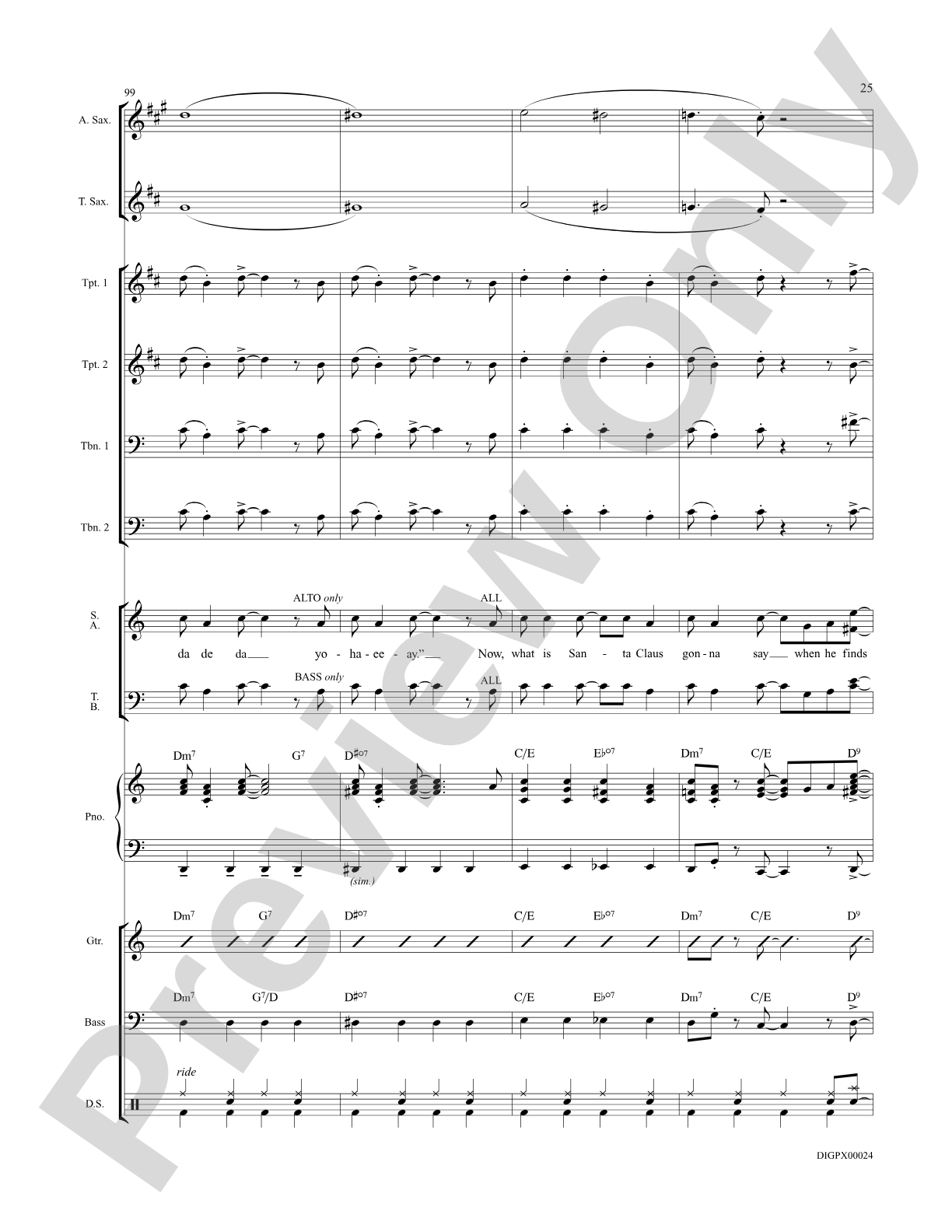 What Will Santa Claus Say? (When He Finds Everybody Swingin'): Choral SoundPax