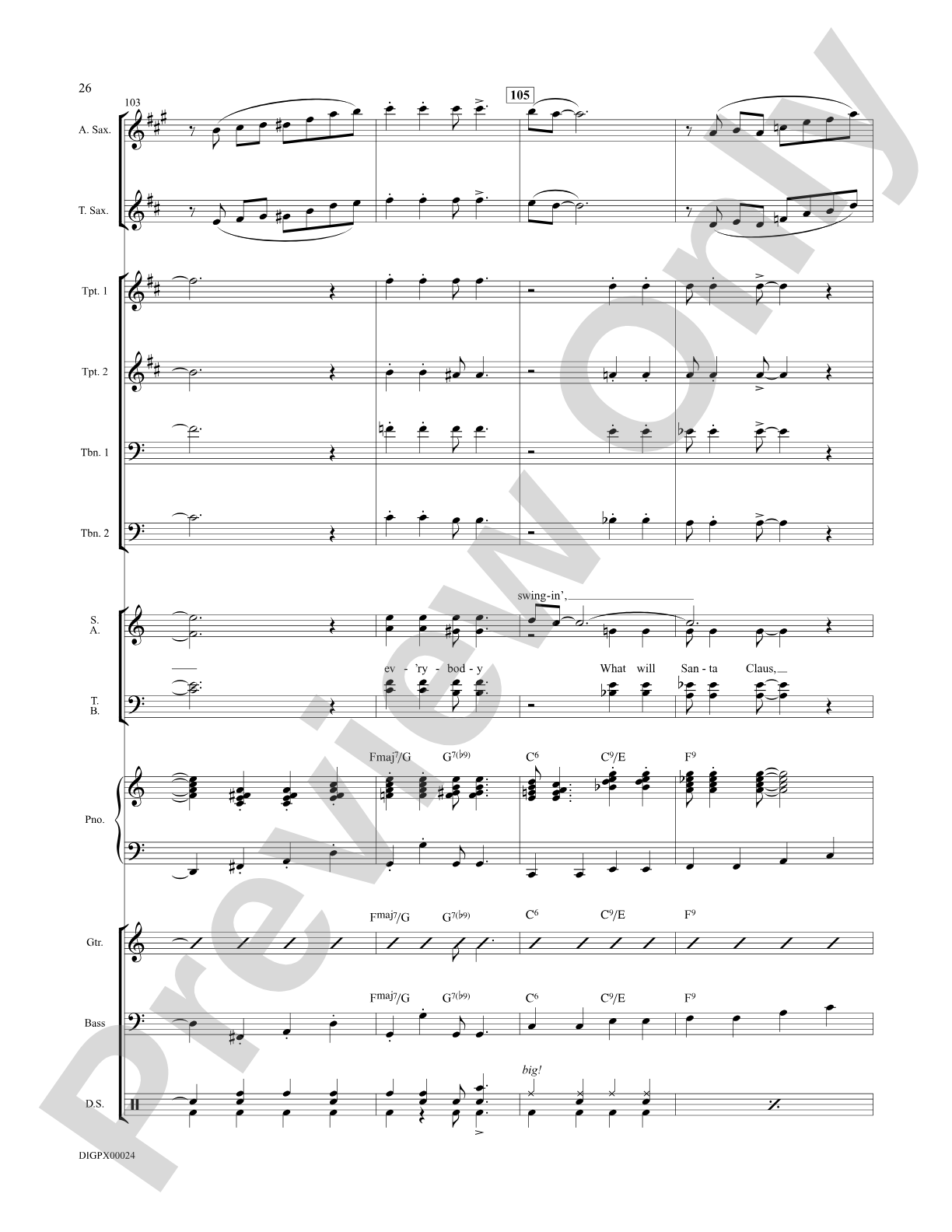 What Will Santa Claus Say? (When He Finds Everybody Swingin'): Choral SoundPax