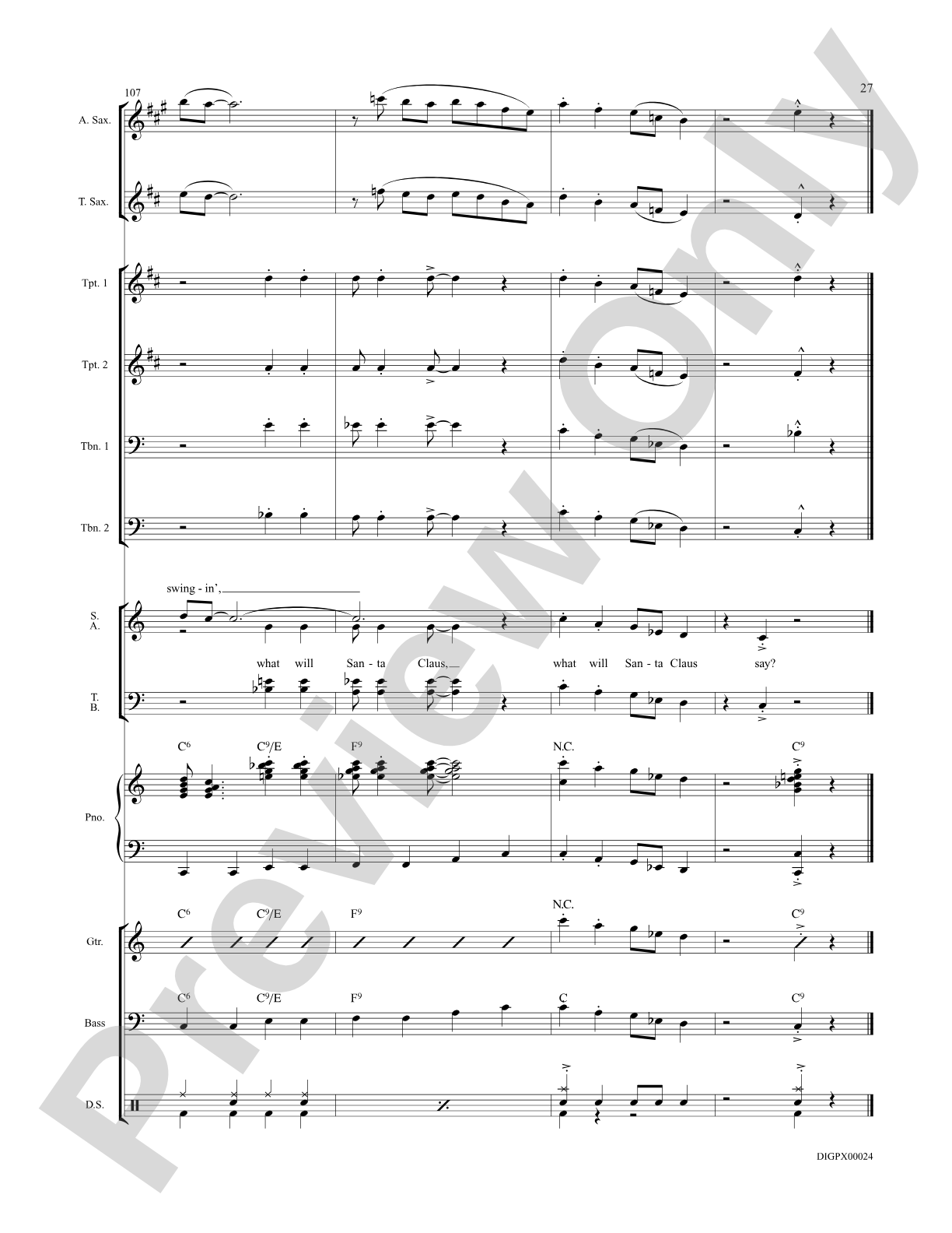What Will Santa Claus Say? (When He Finds Everybody Swingin'): Choral SoundPax