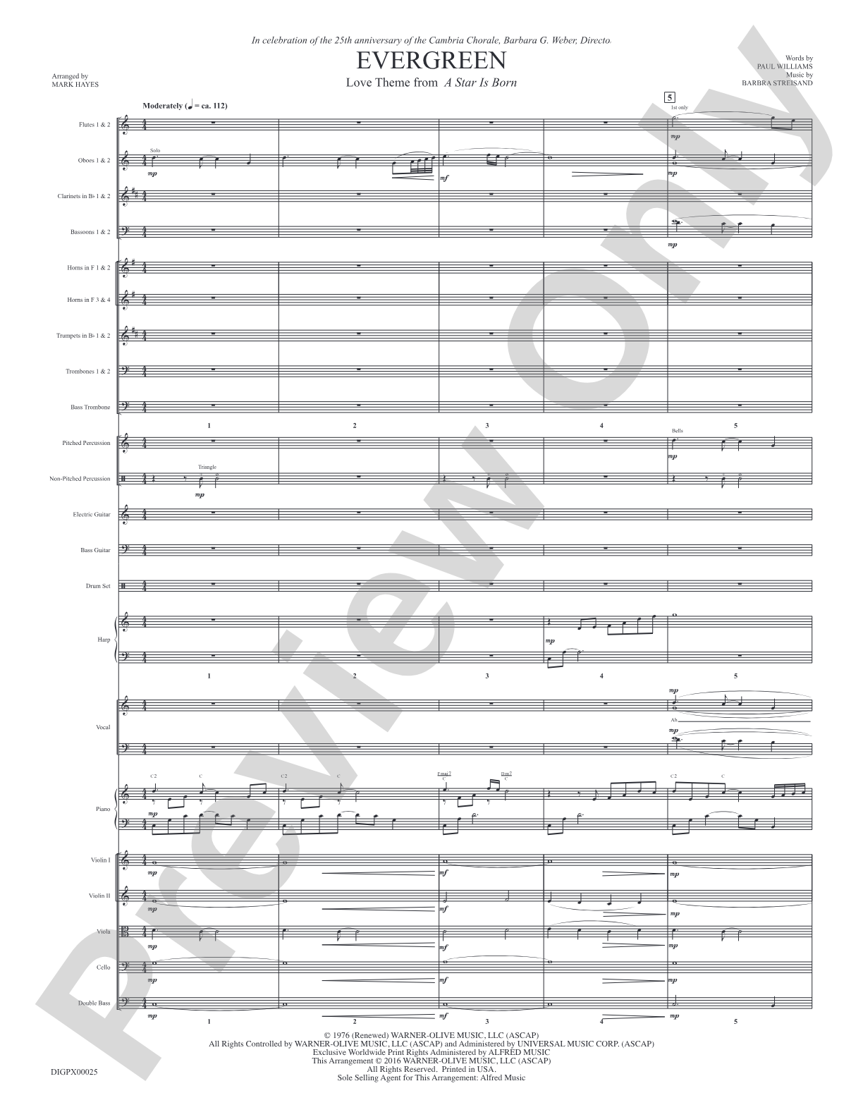 Evergreen (Love Theme from <i>A Star Is Born</i>): Choral SoundPax