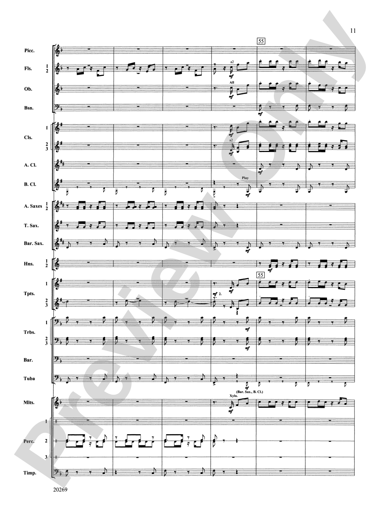 Night in the Tropics: Concert Band Conductor Score & Parts