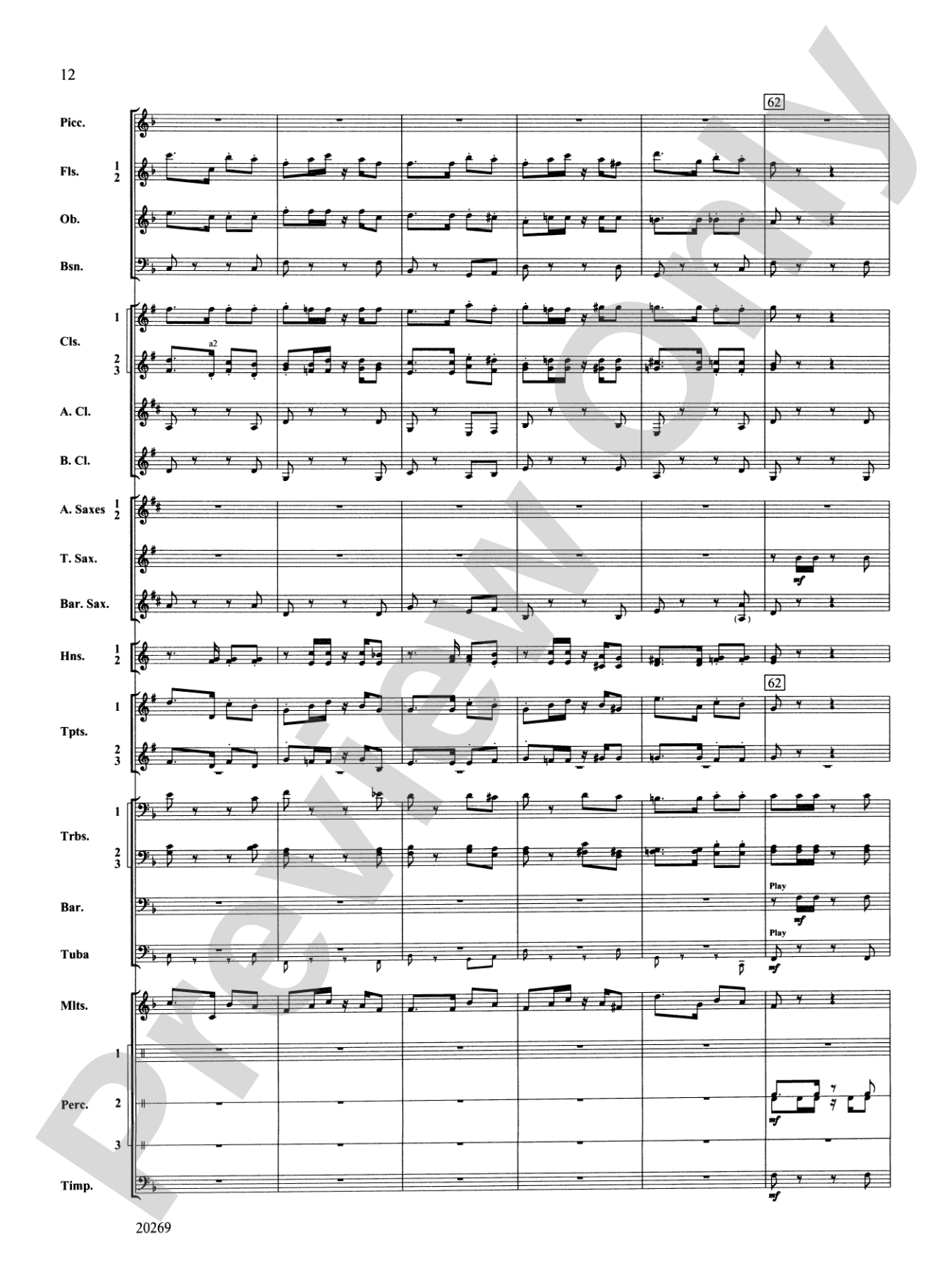 Night in the Tropics: Concert Band Conductor Score & Parts