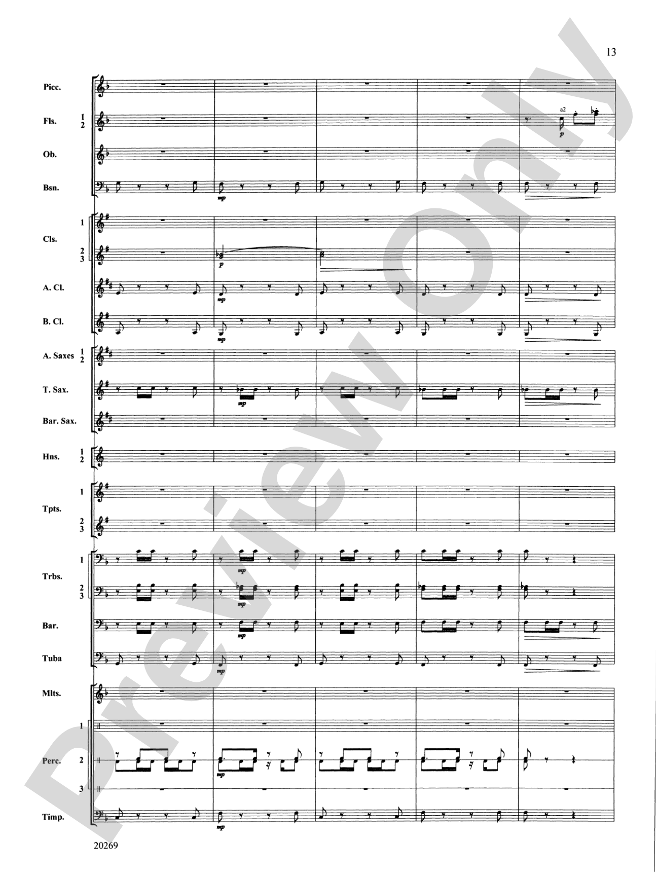 Night in the Tropics: Concert Band Conductor Score & Parts