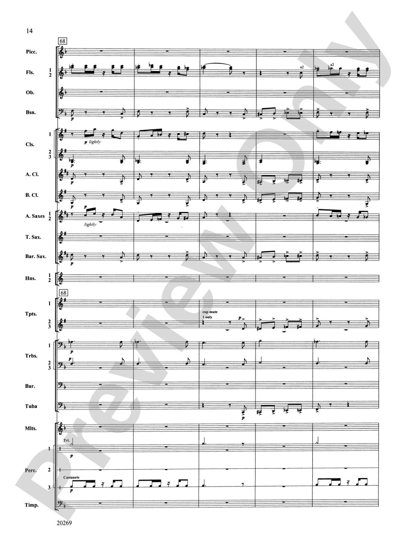 Night in the Tropics: Concert Band Conductor Score & Parts