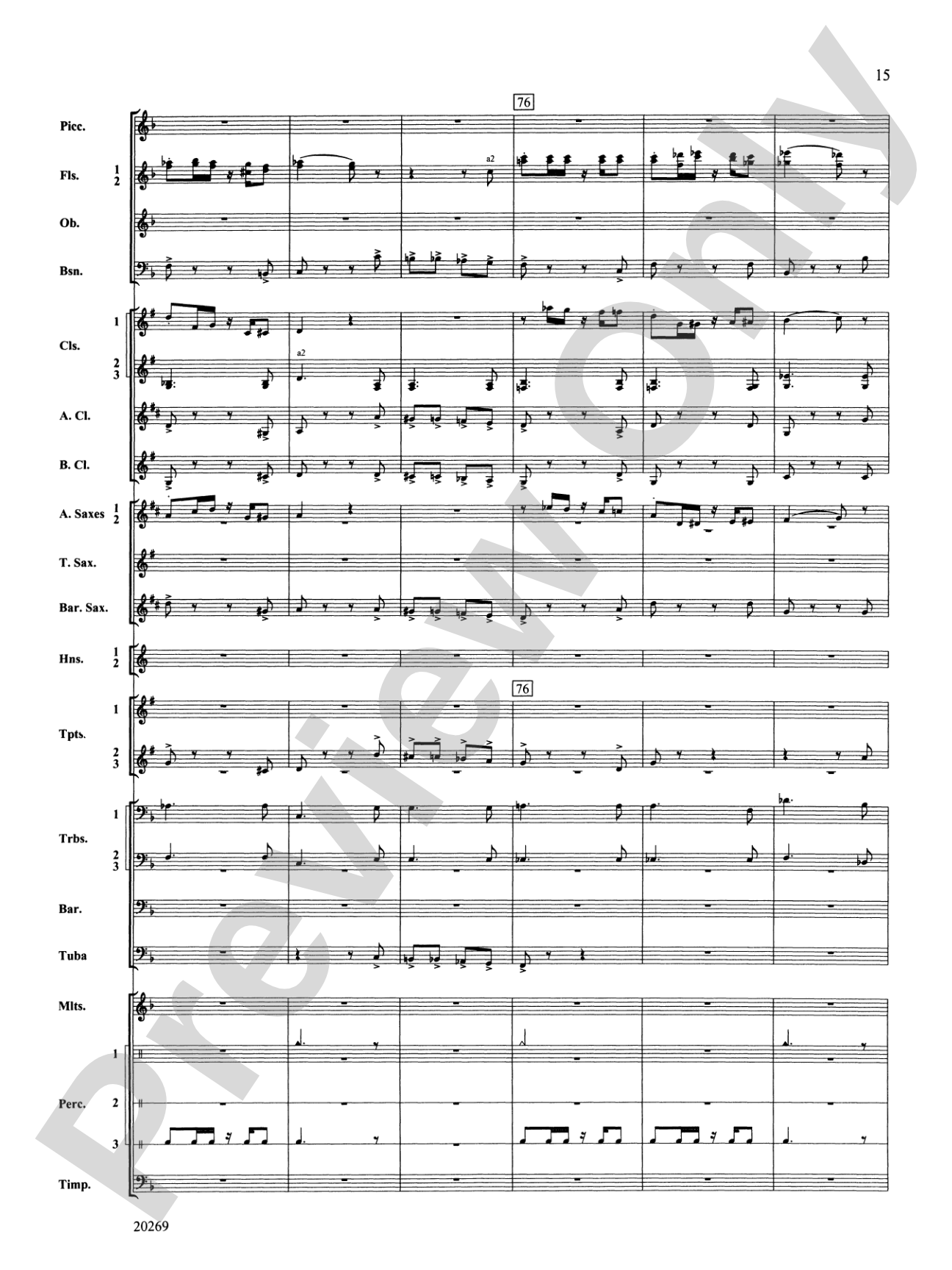 Night in the Tropics: Concert Band Conductor Score & Parts