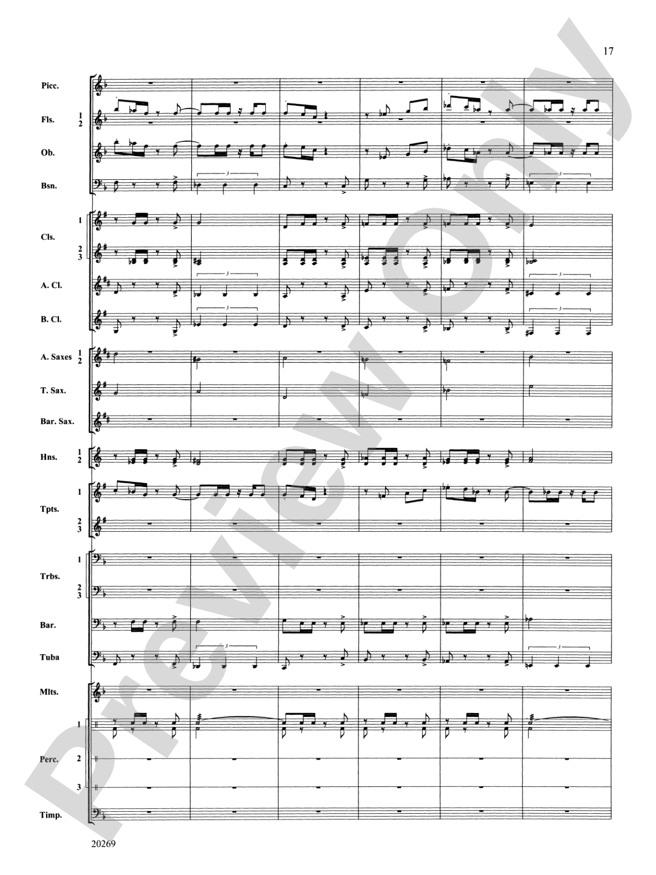 Night in the Tropics: Concert Band Conductor Score & Parts