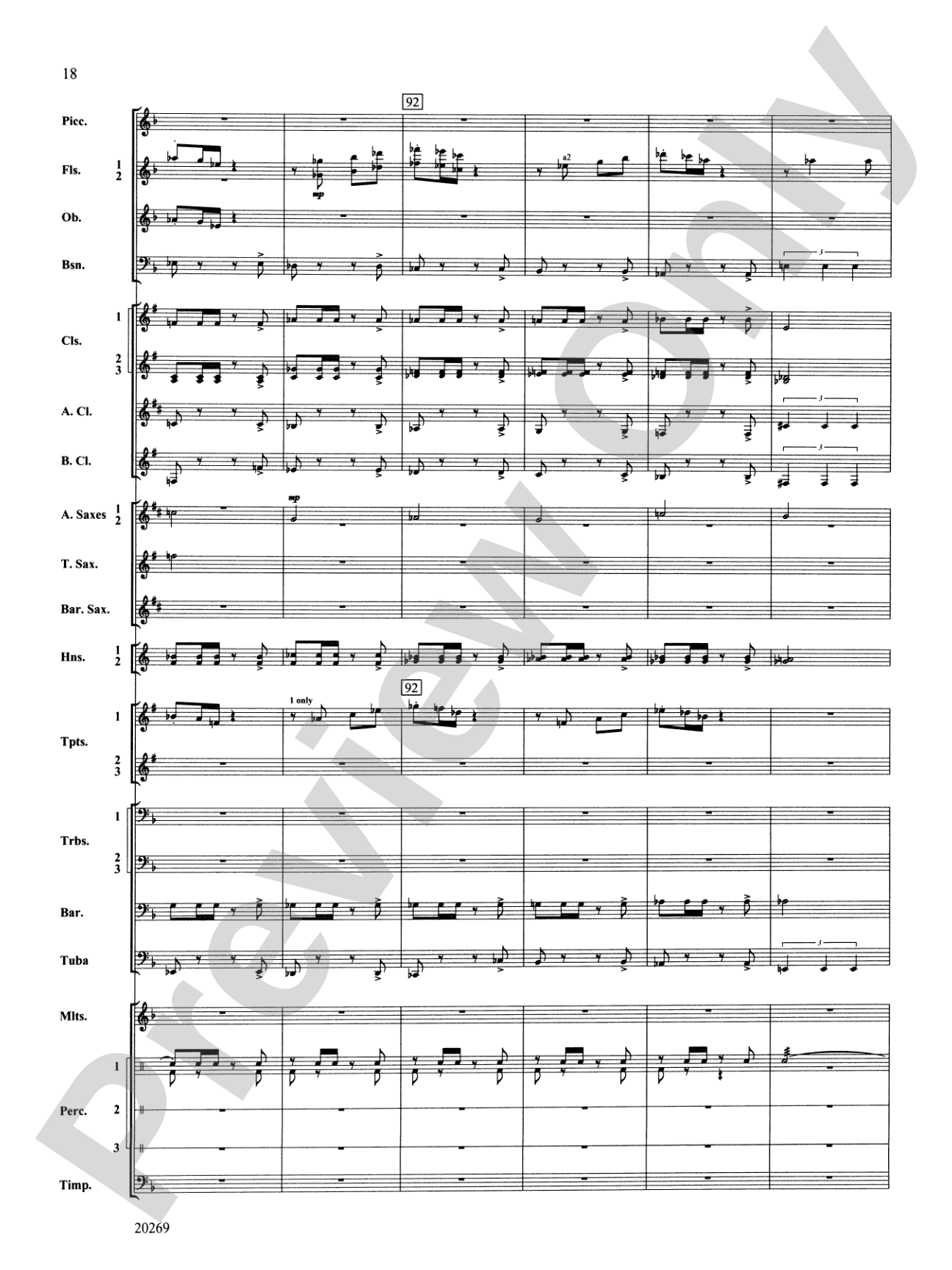 Night in the Tropics: Concert Band Conductor Score & Parts