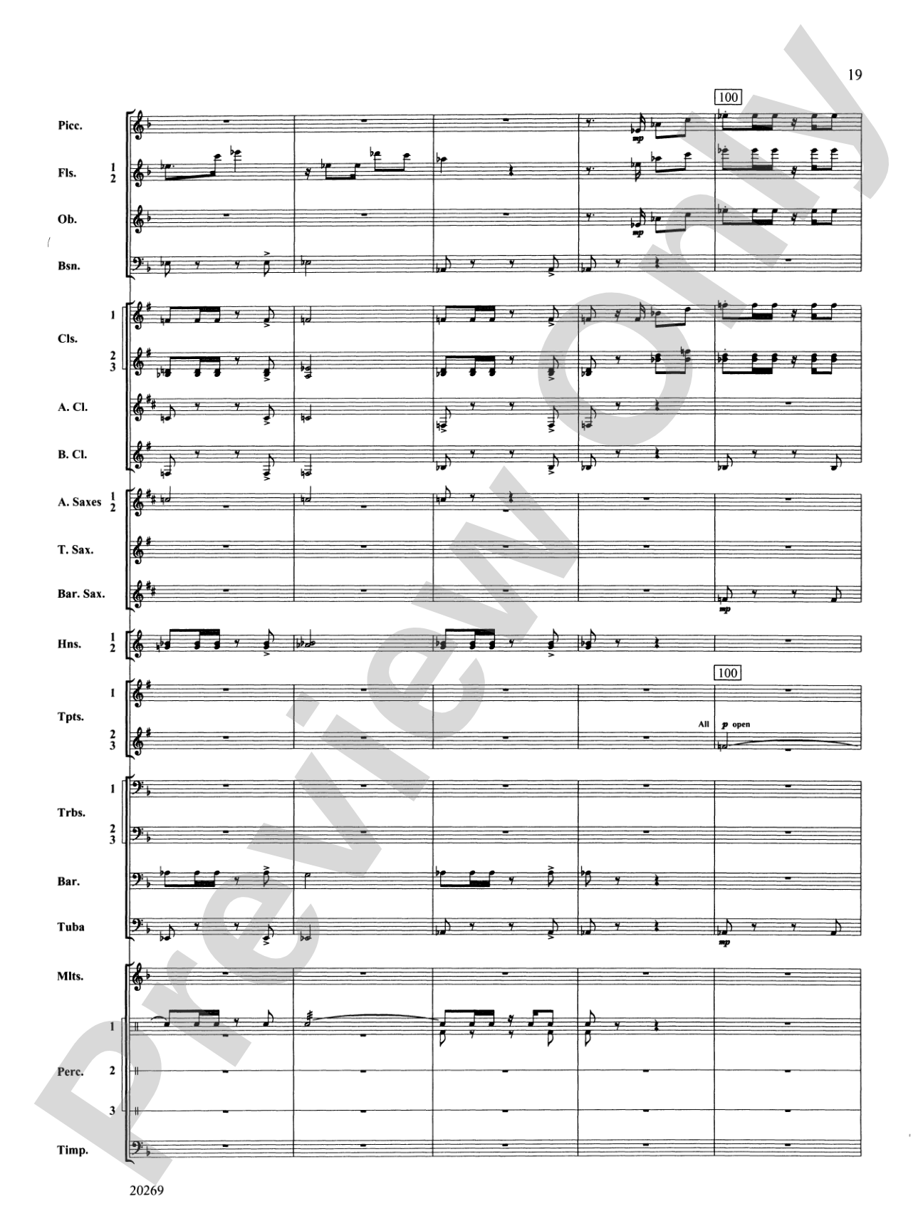 Night in the Tropics: Concert Band Conductor Score & Parts