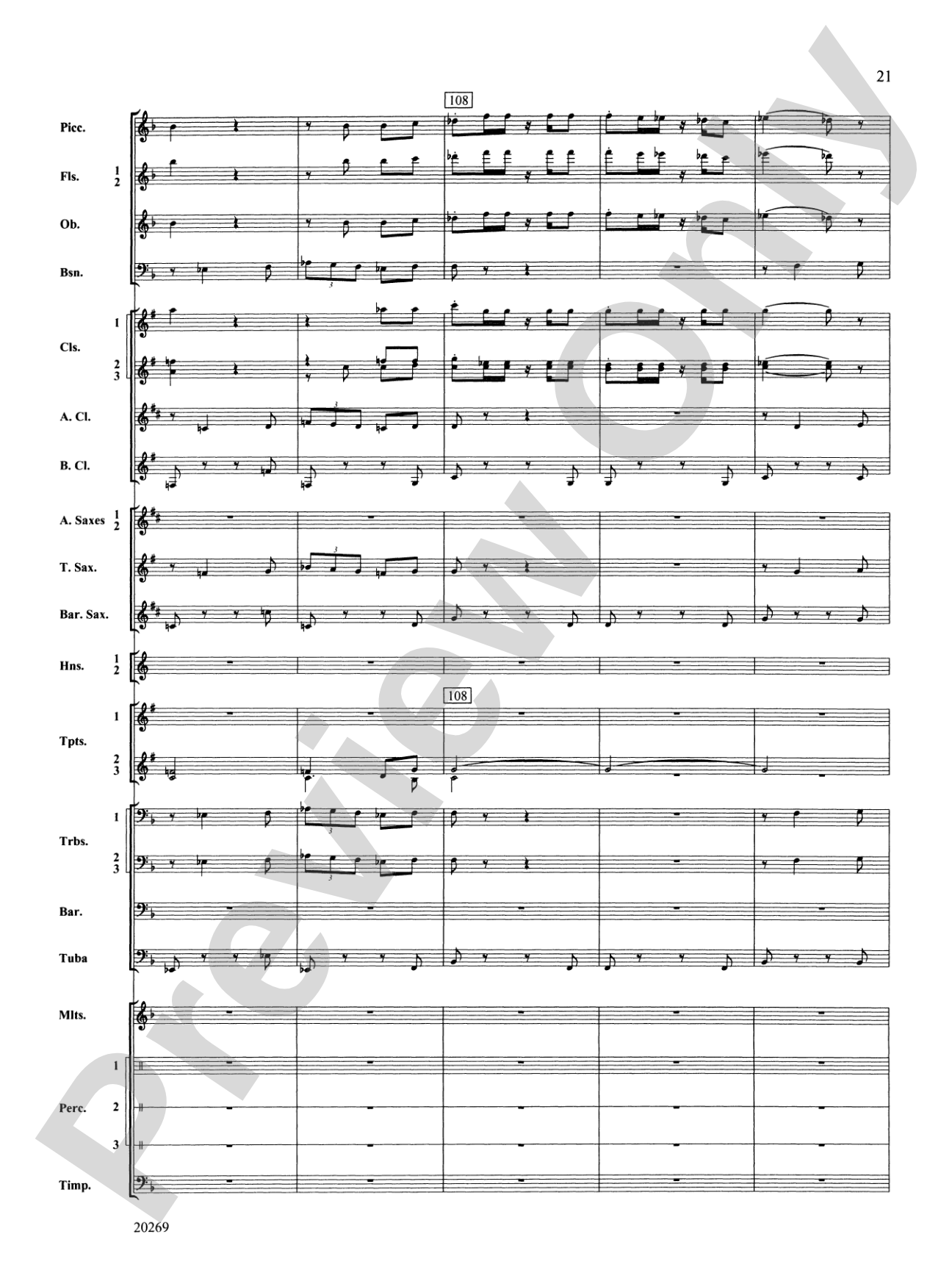 Night in the Tropics: Concert Band Conductor Score & Parts