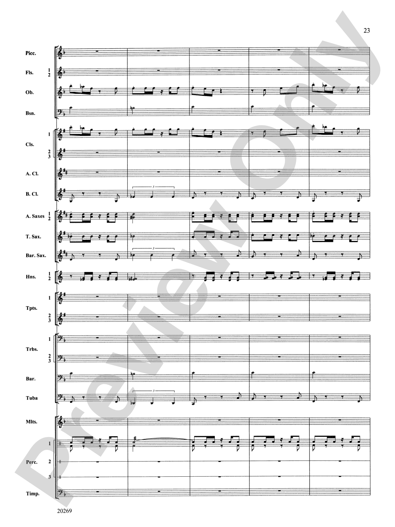 Night in the Tropics: Concert Band Conductor Score & Parts