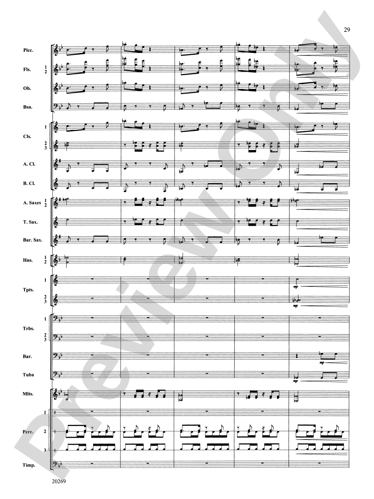 Night in the Tropics: Concert Band Conductor Score & Parts
