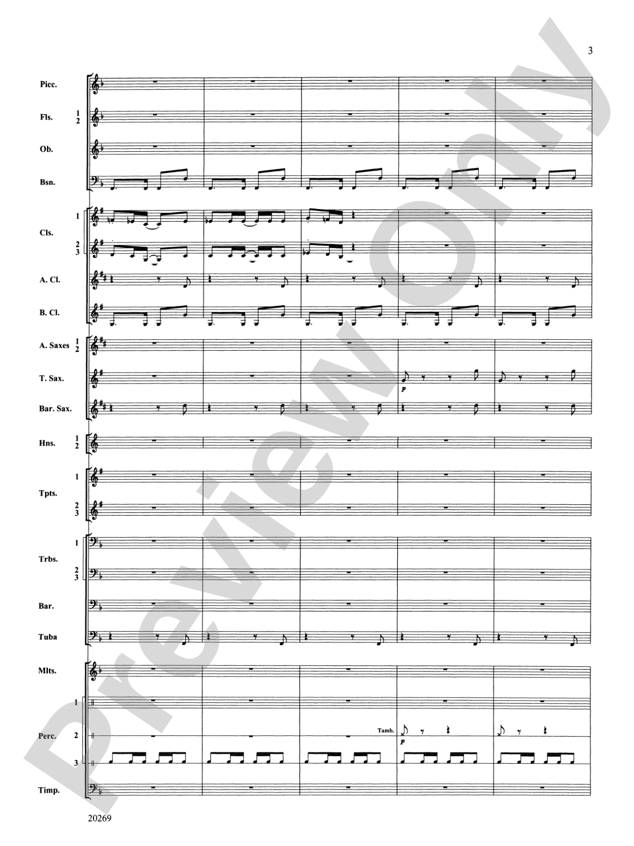 Night in the Tropics: Concert Band Conductor Score & Parts