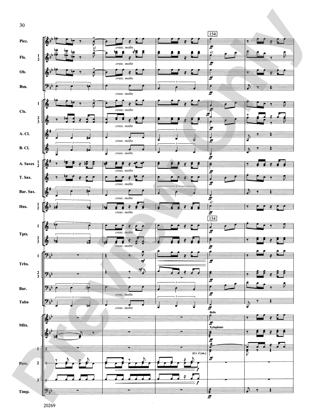 Night in the Tropics: Concert Band Conductor Score & Parts