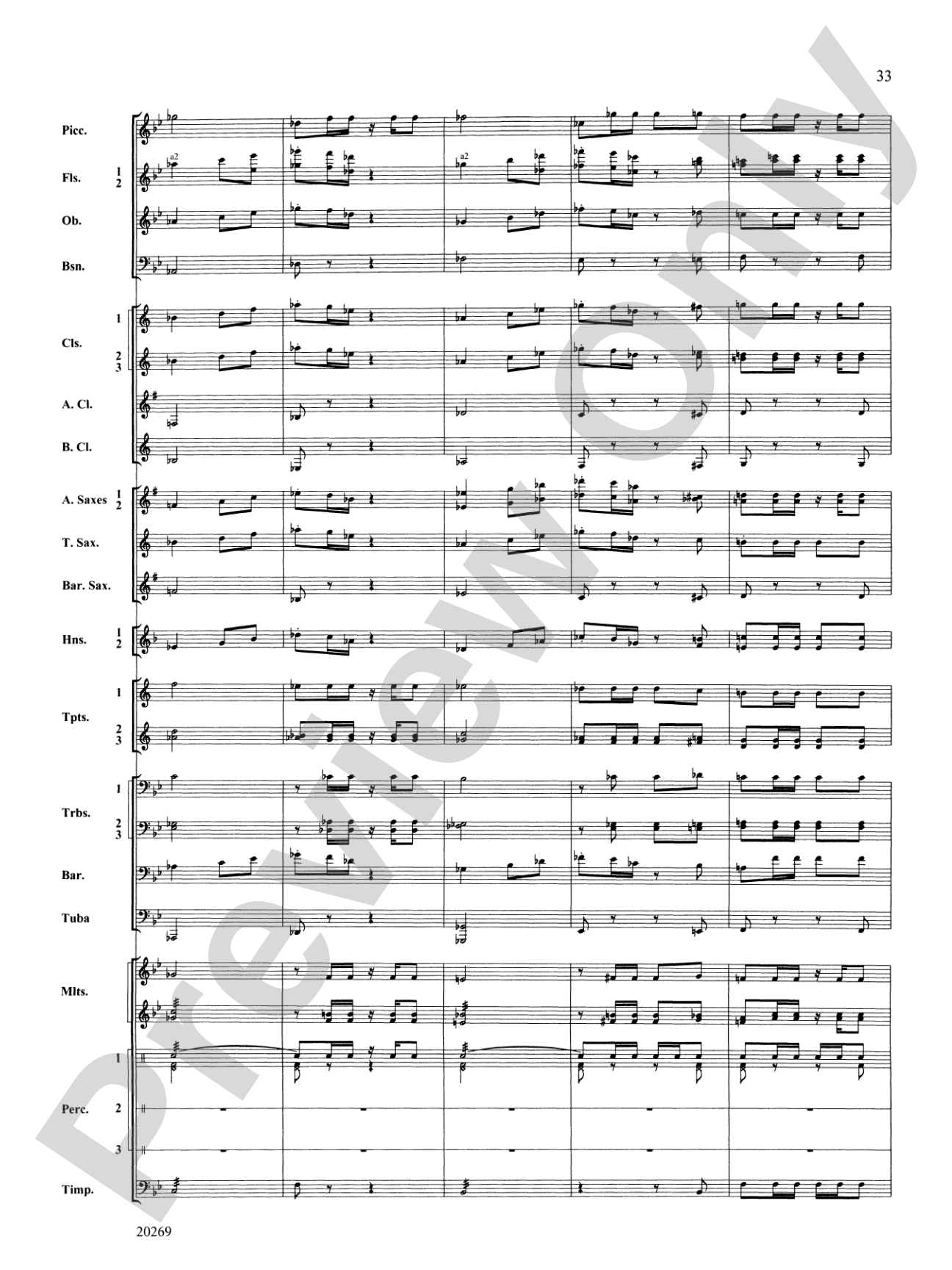 Night in the Tropics: Concert Band Conductor Score & Parts