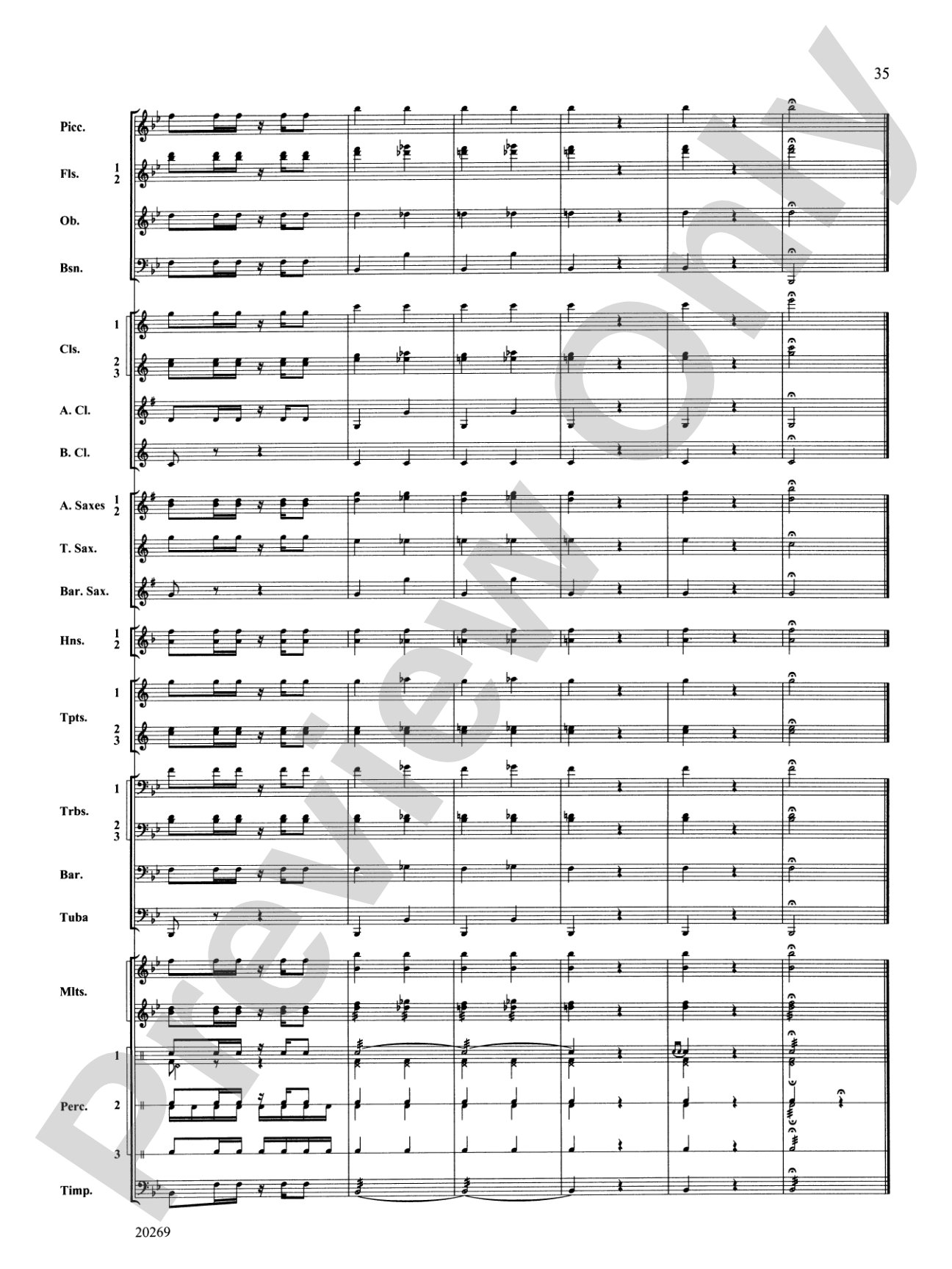 Night in the Tropics: Concert Band Conductor Score & Parts