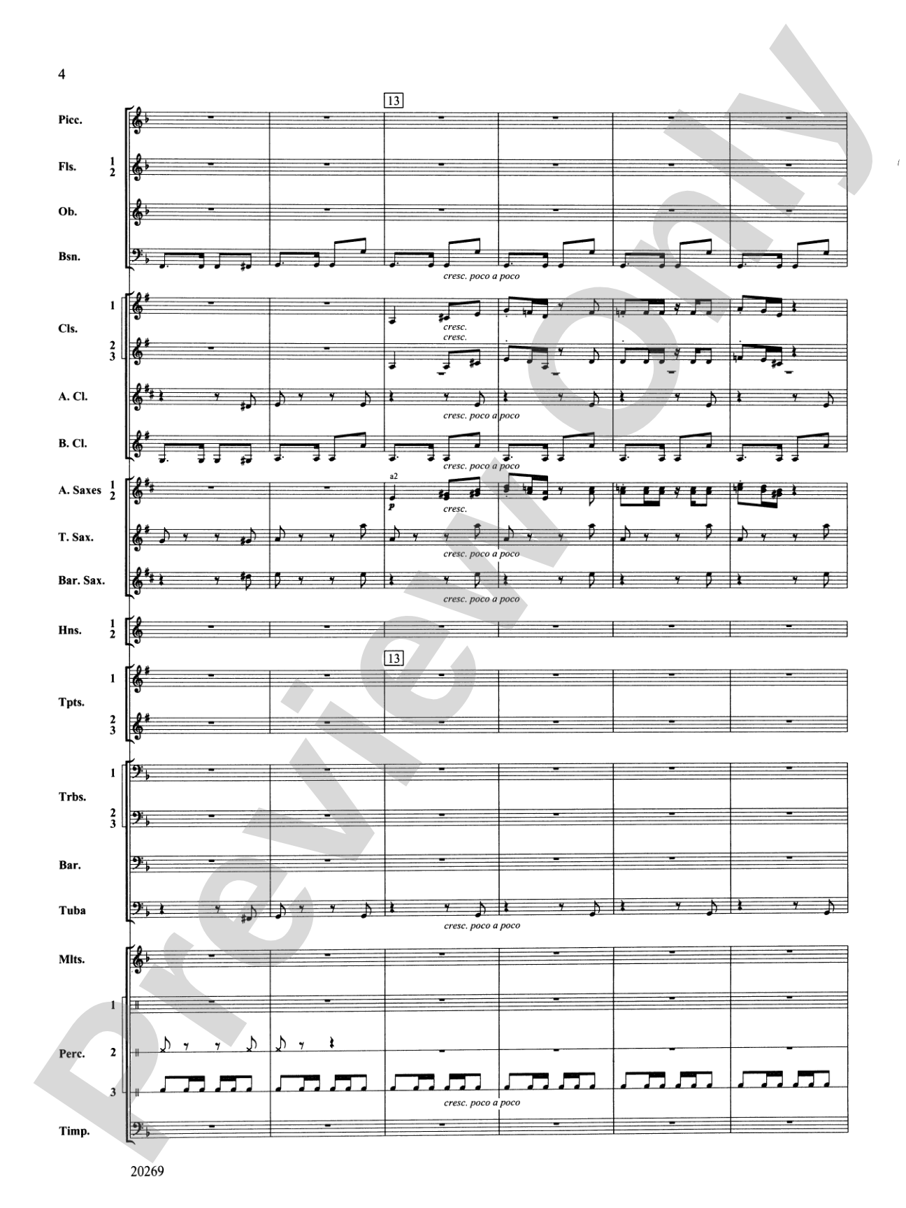 Night in the Tropics: Concert Band Conductor Score & Parts