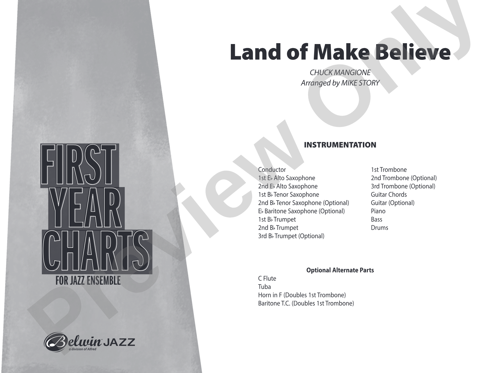 Land of Make Believe: Jazz Ensemble Conductor Score & Parts