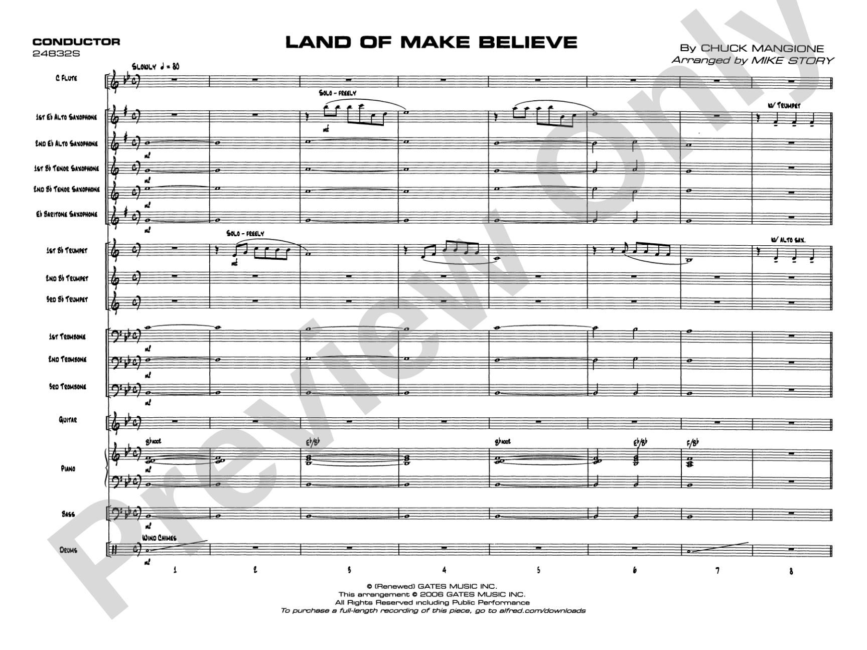 Land of Make Believe: Jazz Ensemble Conductor Score & Parts