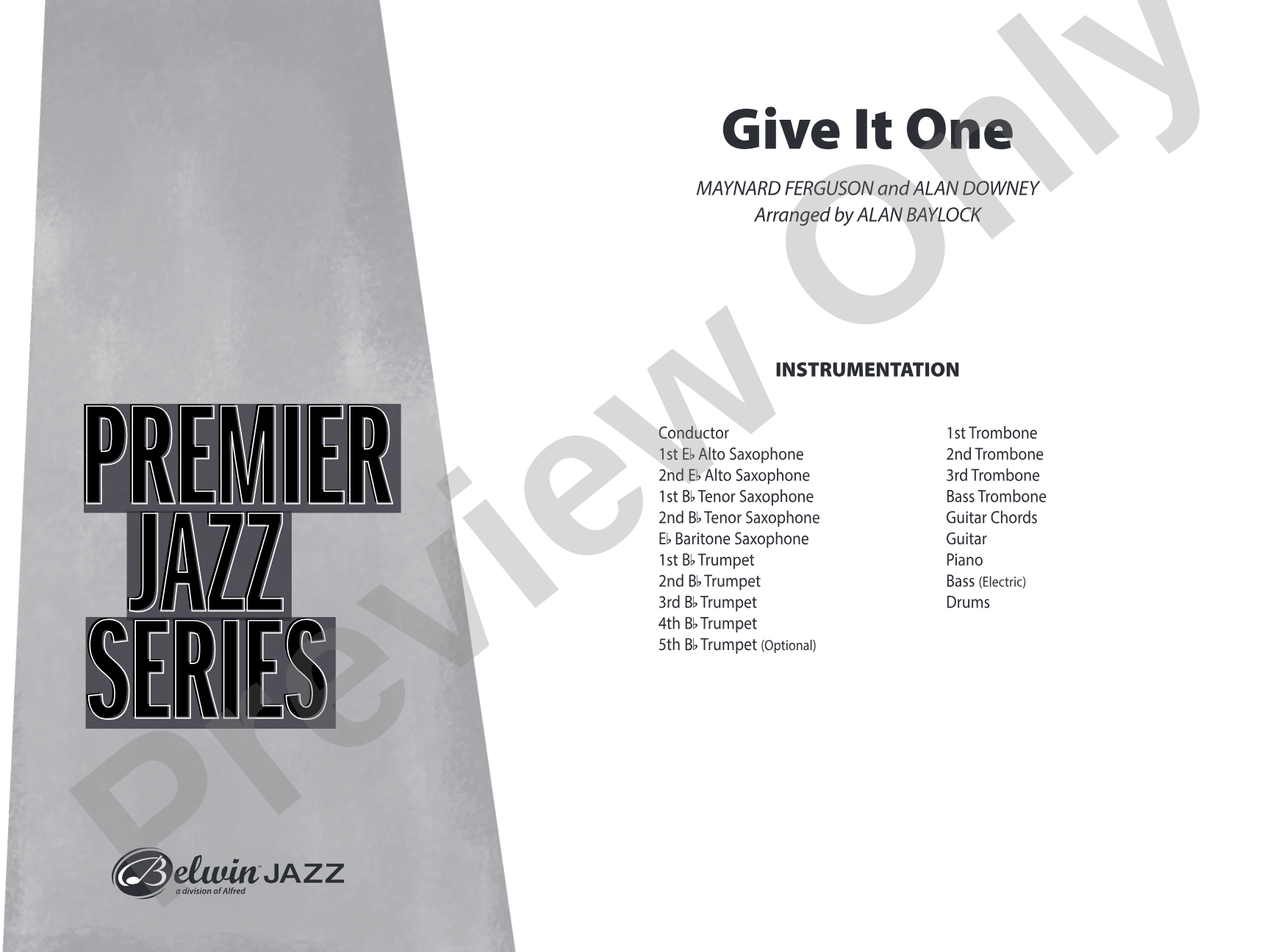 Give It One: Jazz Ensemble Conductor Score & Parts
