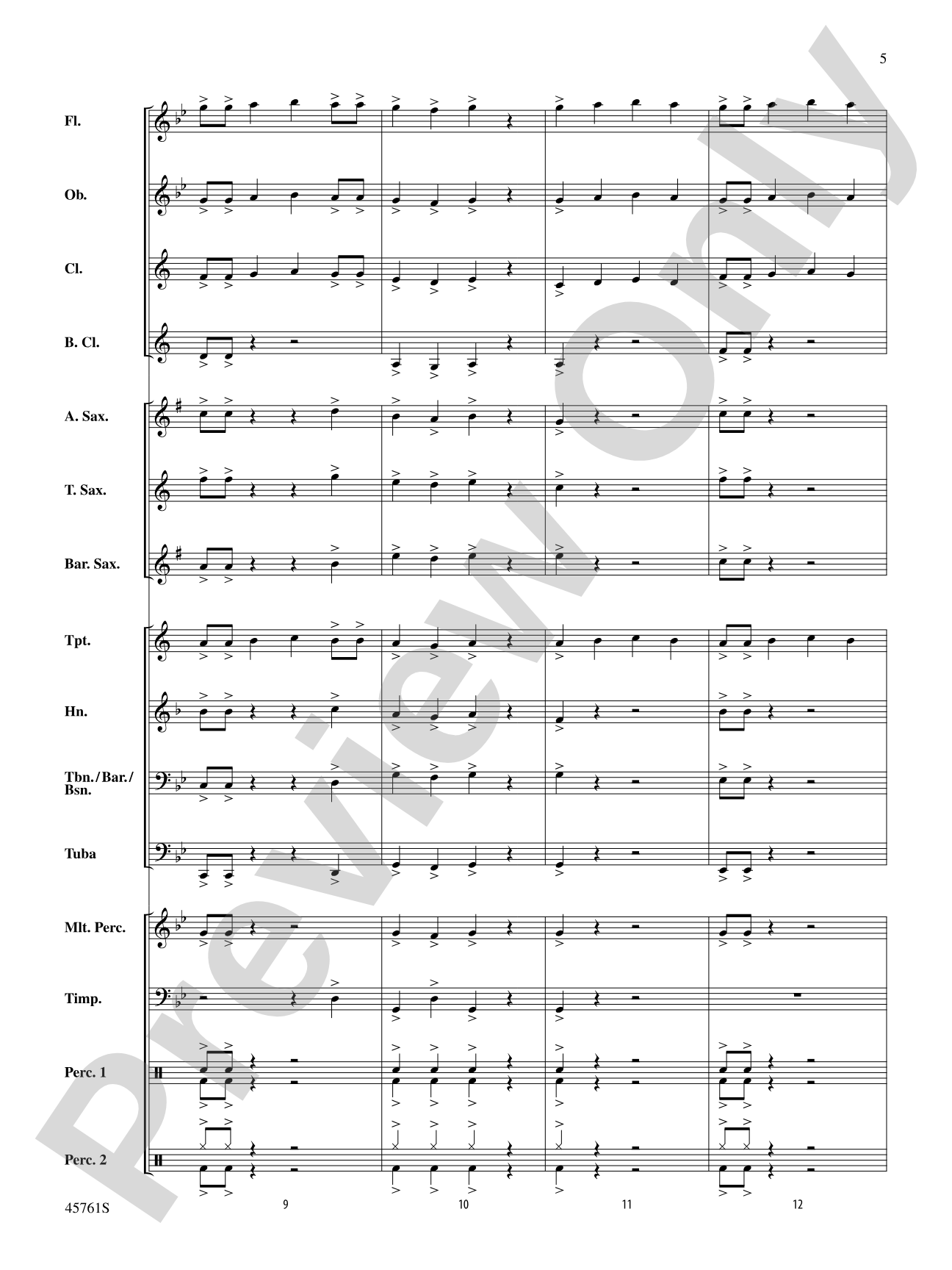 Battle of the Primes: Concert Band Conductor Score & Parts