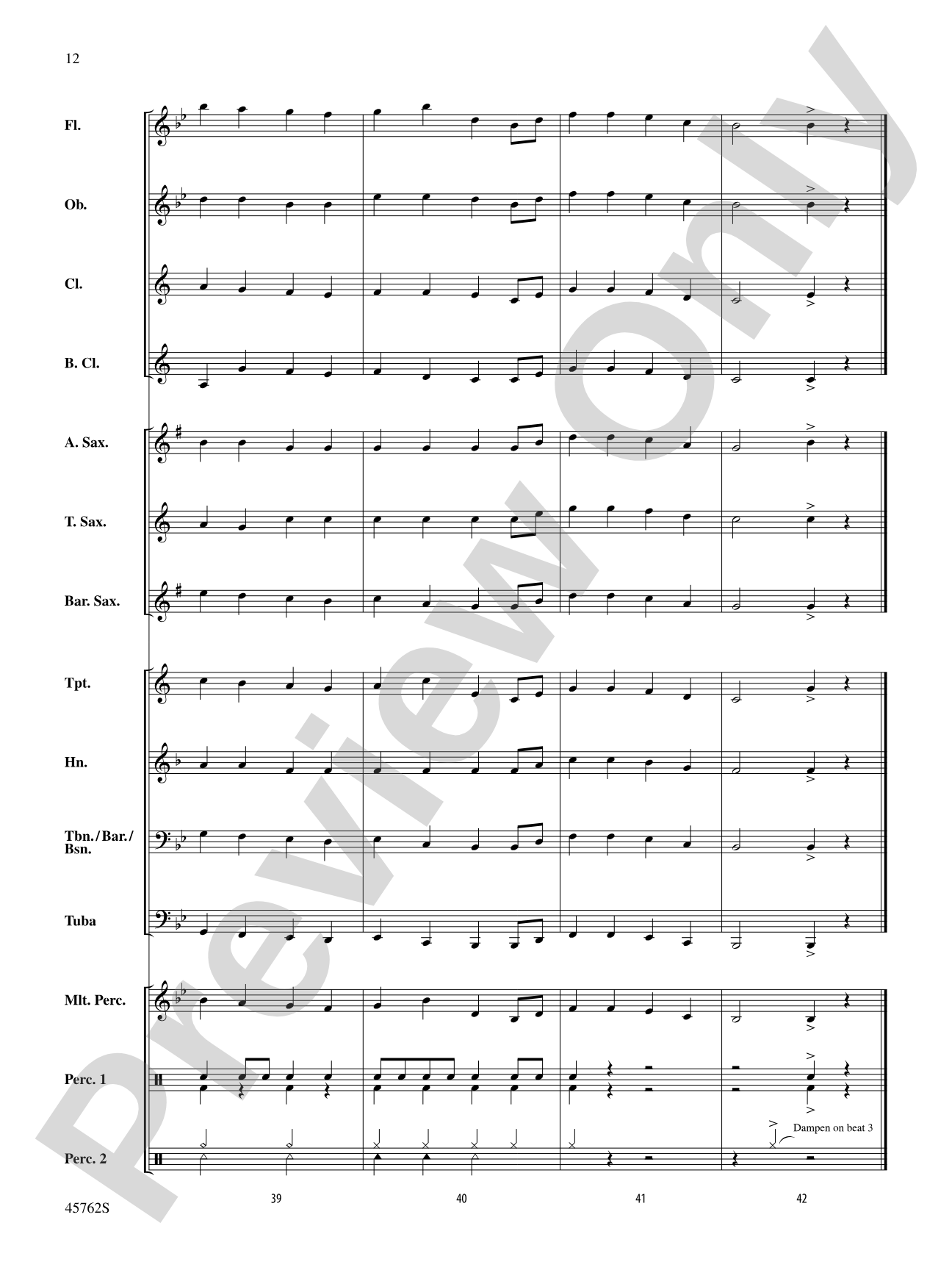 Swansea Town: Concert Band Conductor Score & Parts