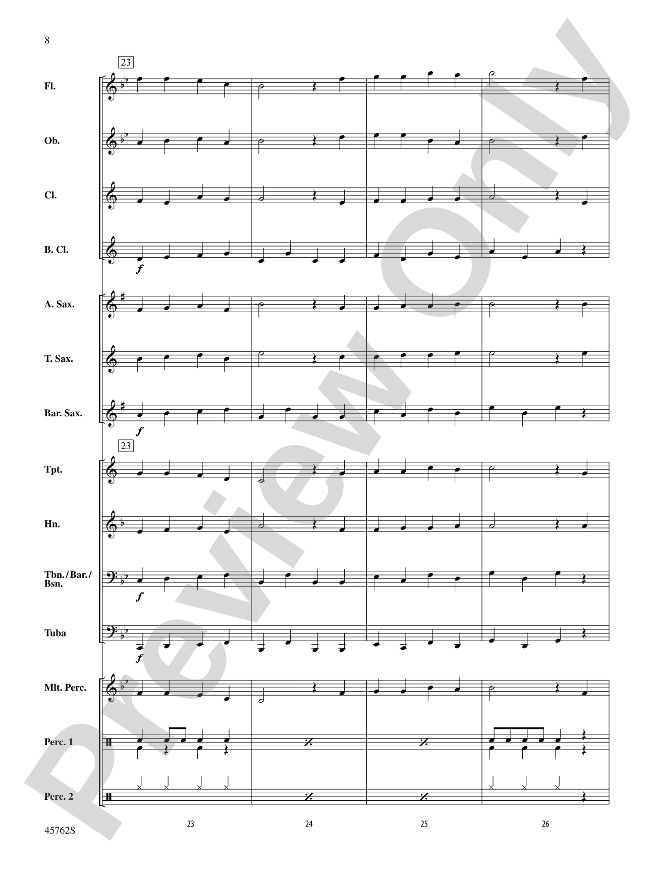 Swansea Town: Concert Band Conductor Score & Parts
