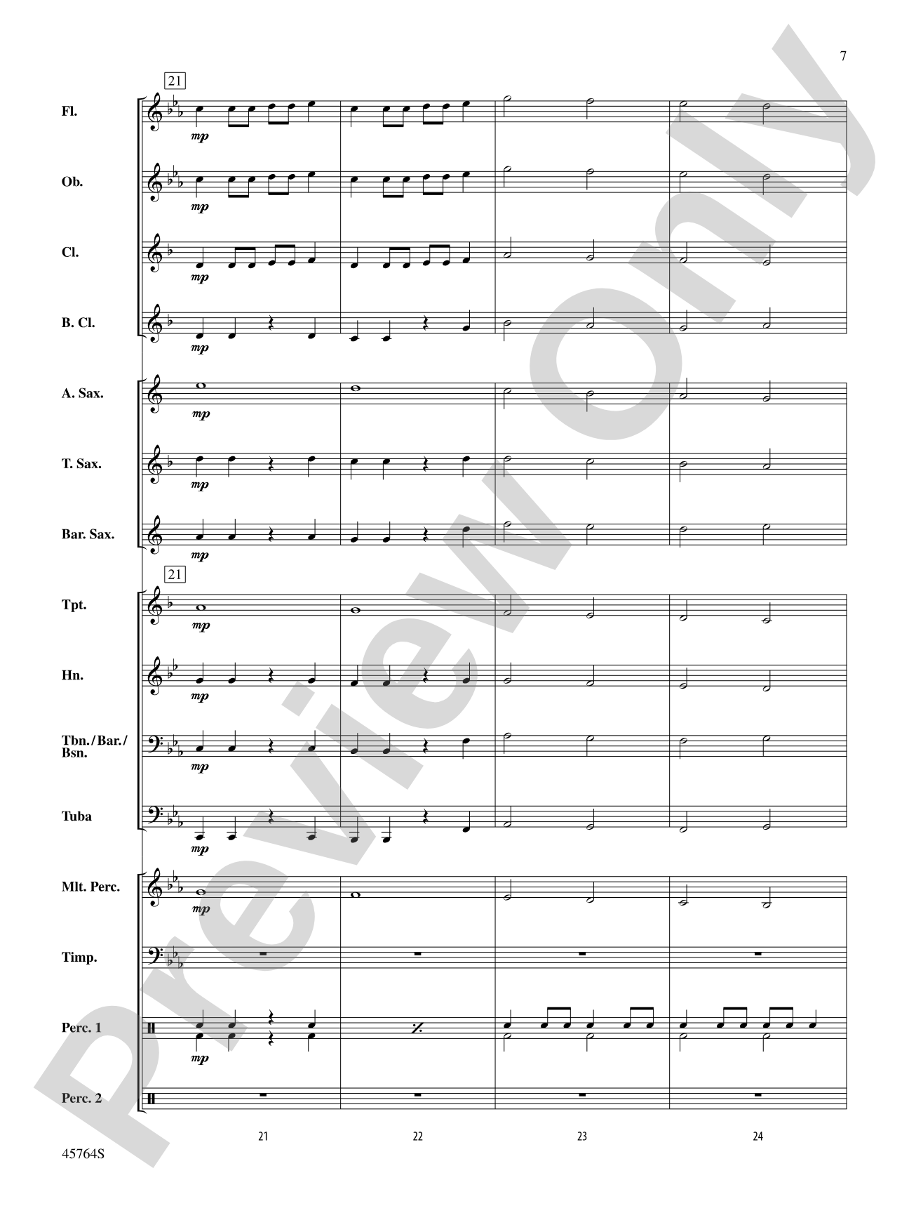 Dawn Over King's Valley: Concert Band Conductor Score & Parts