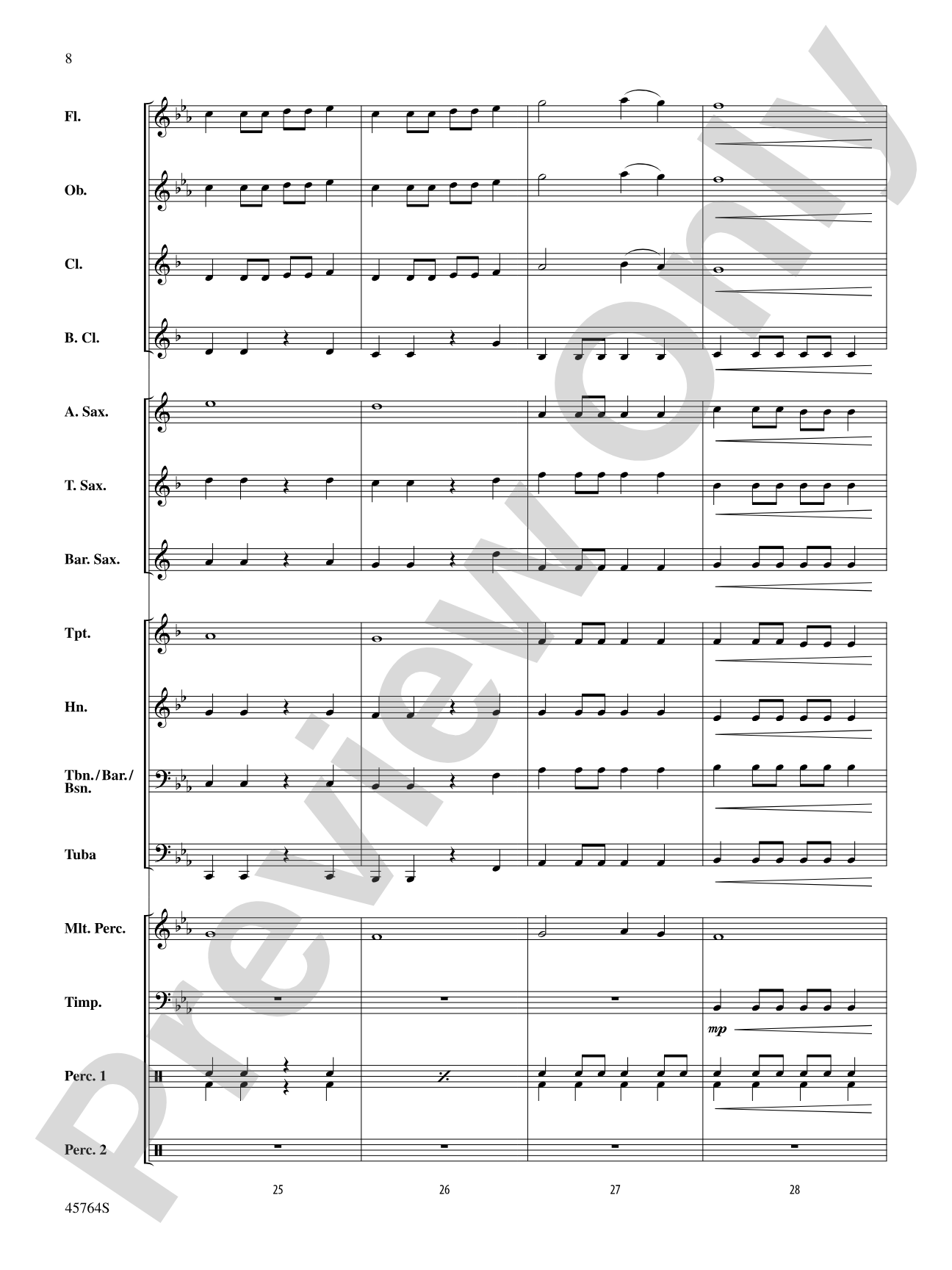 Dawn Over King's Valley: Concert Band Conductor Score & Parts