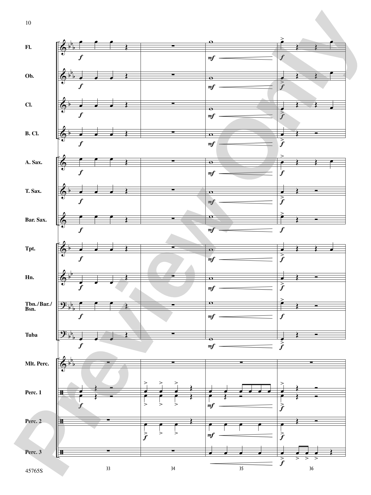Zombie Dance: Concert Band Conductor Score & Parts