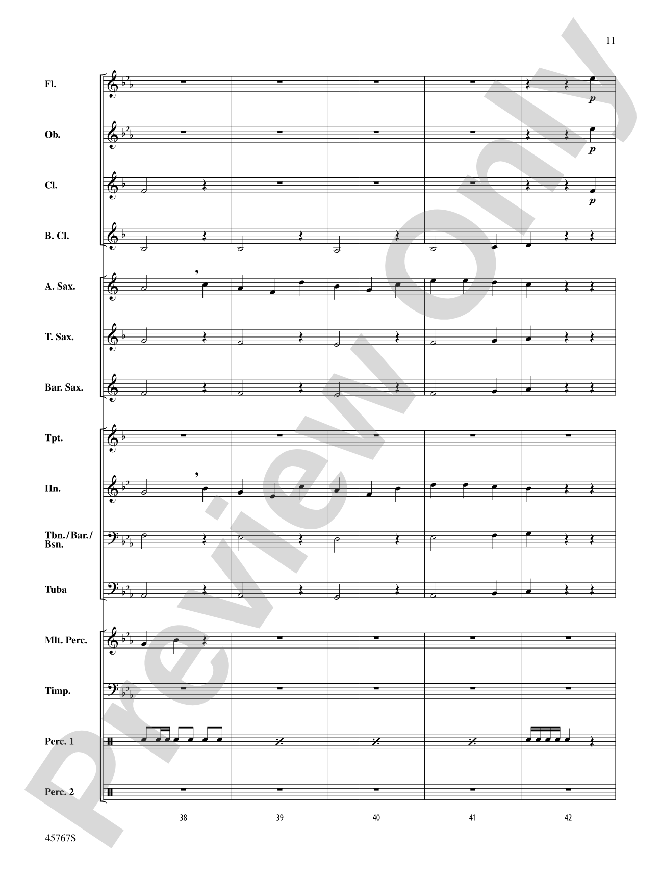 A Festival Chime: Concert Band Conductor Score & Parts
