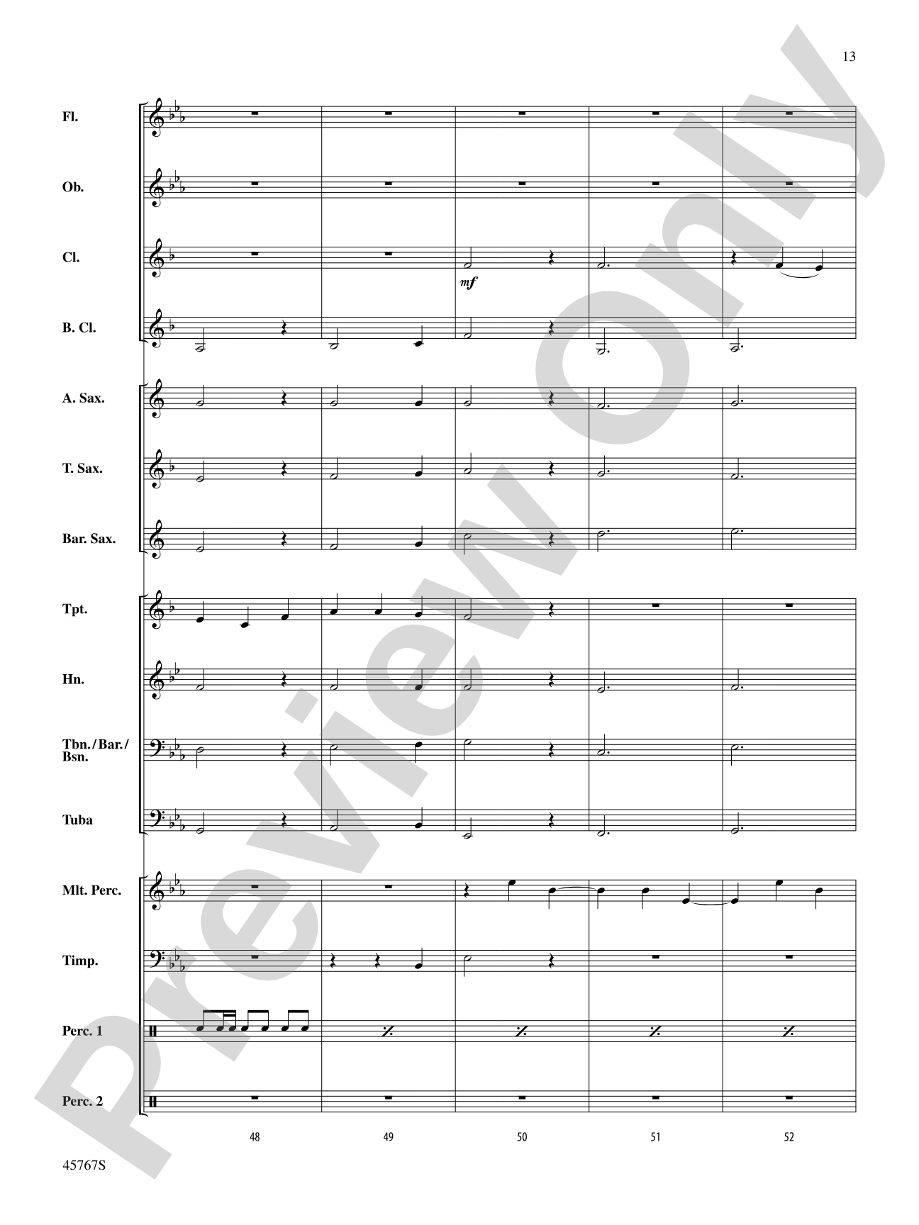 A Festival Chime: Concert Band Conductor Score & Parts