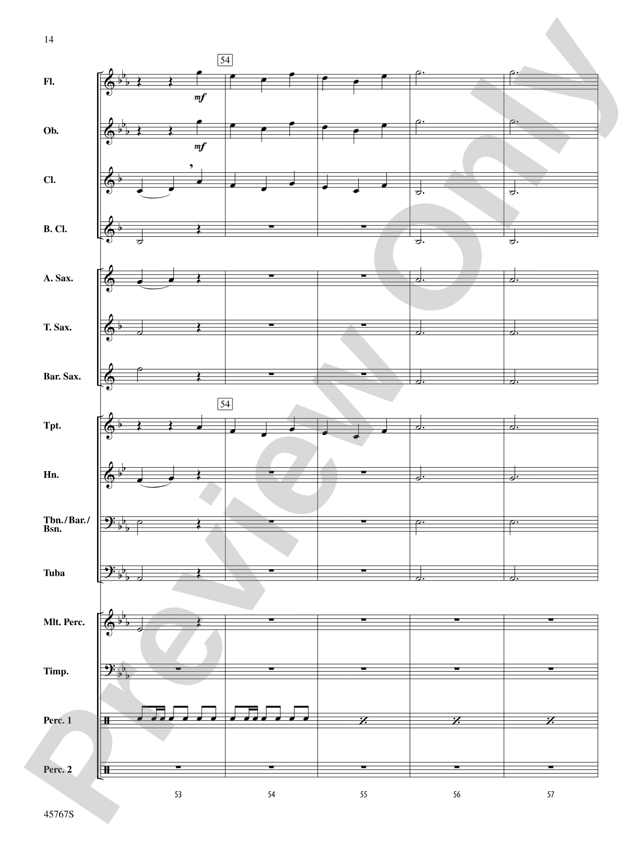 A Festival Chime: Concert Band Conductor Score & Parts
