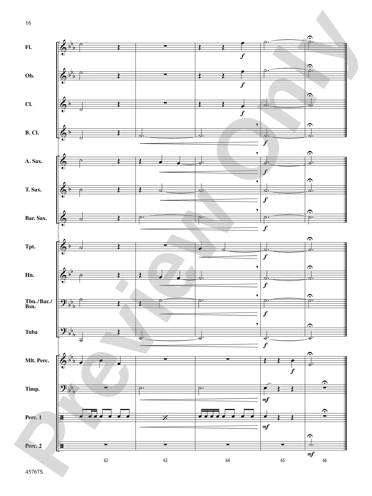 A Festival Chime: Concert Band Conductor Score & Parts
