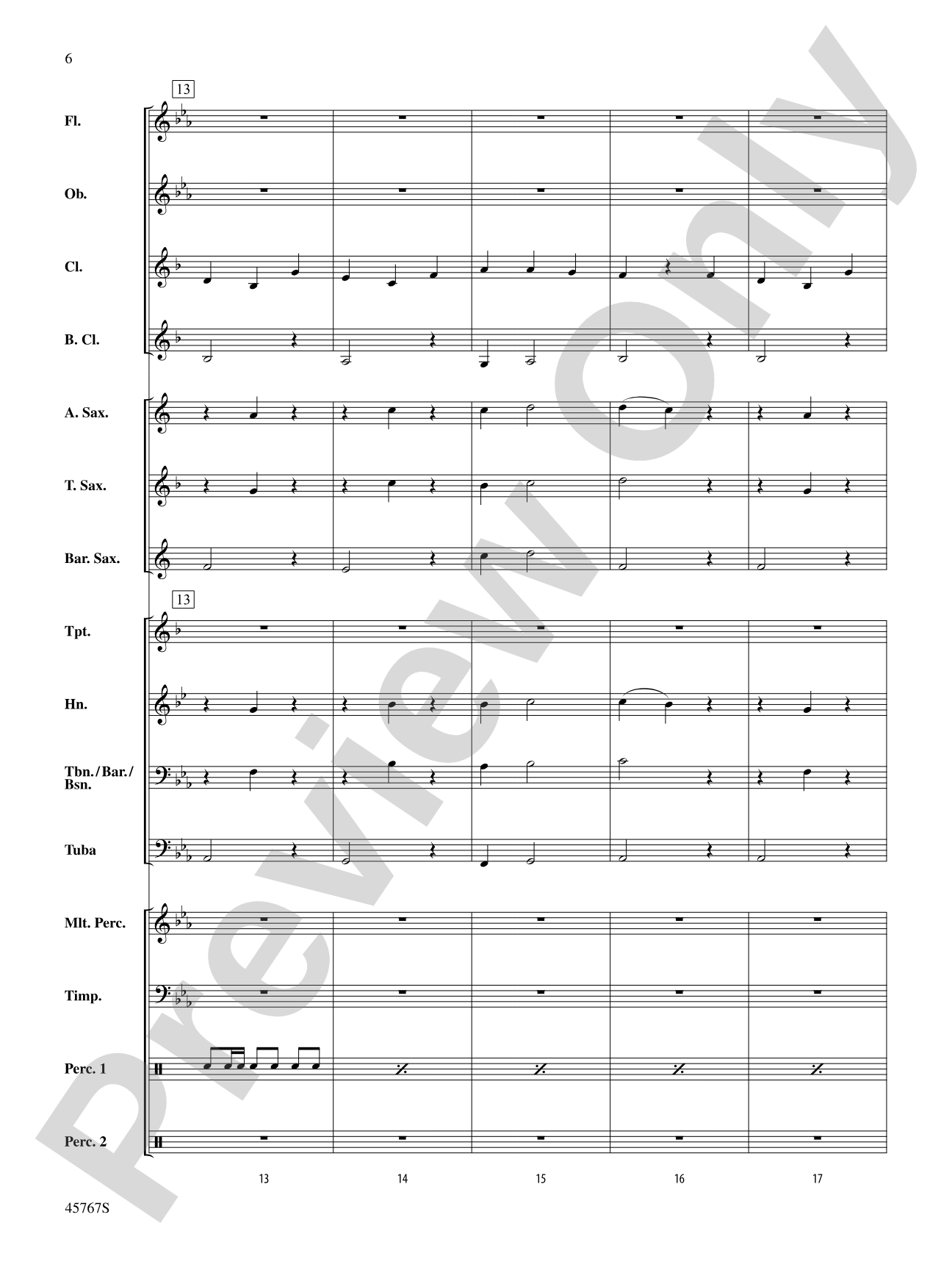 A Festival Chime: Concert Band Conductor Score & Parts