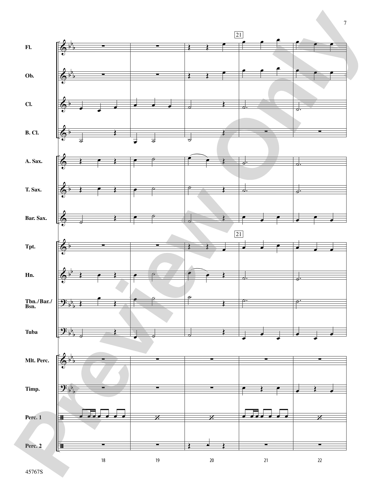 A Festival Chime: Concert Band Conductor Score & Parts