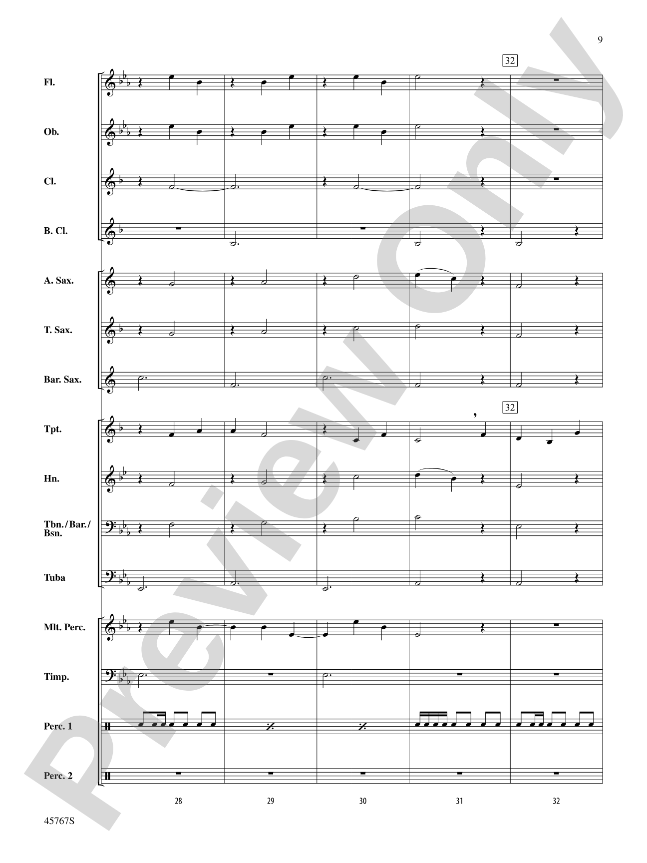 A Festival Chime: Concert Band Conductor Score & Parts