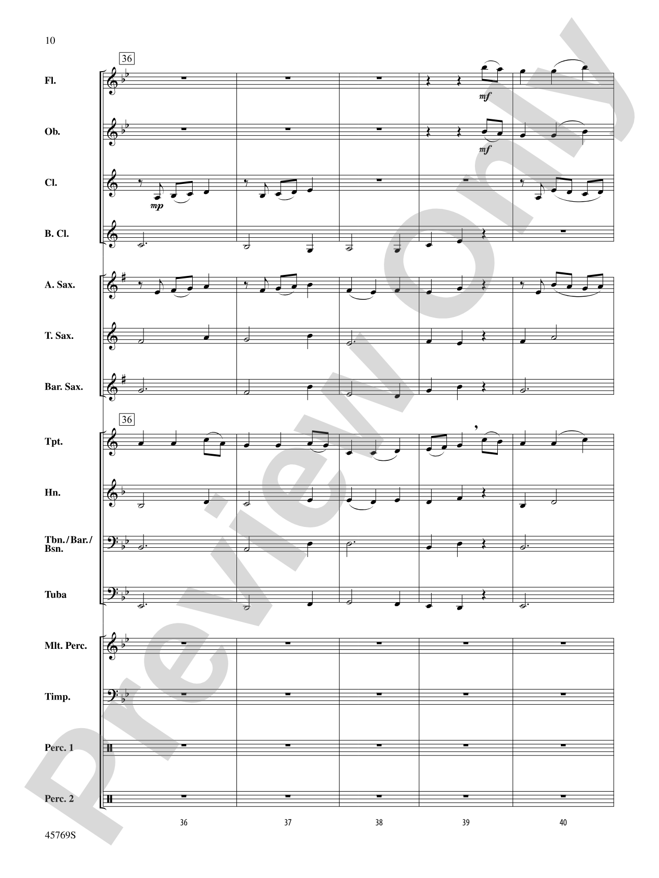 Trust: Concert Band Conductor Score & Parts