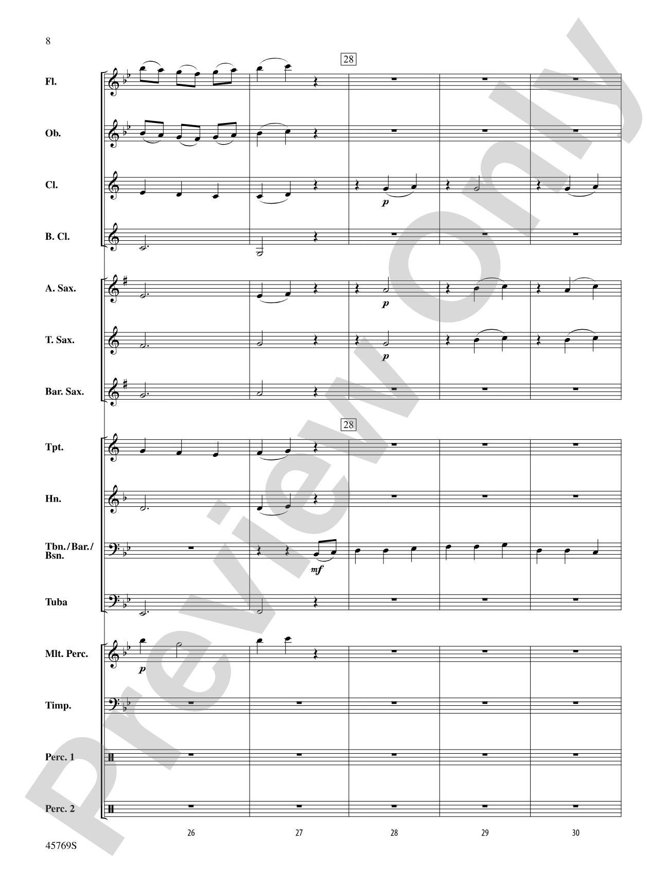 Trust: Concert Band Conductor Score & Parts
