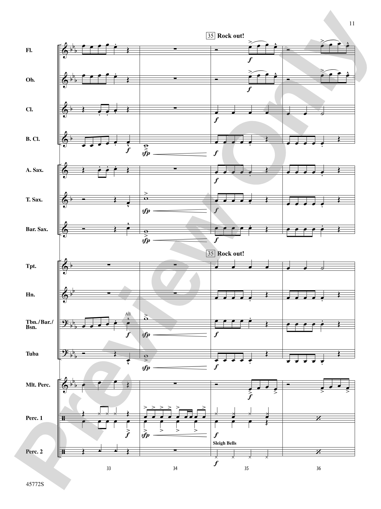 Rockin' St. Nick: Concert Band Conductor Score & Parts