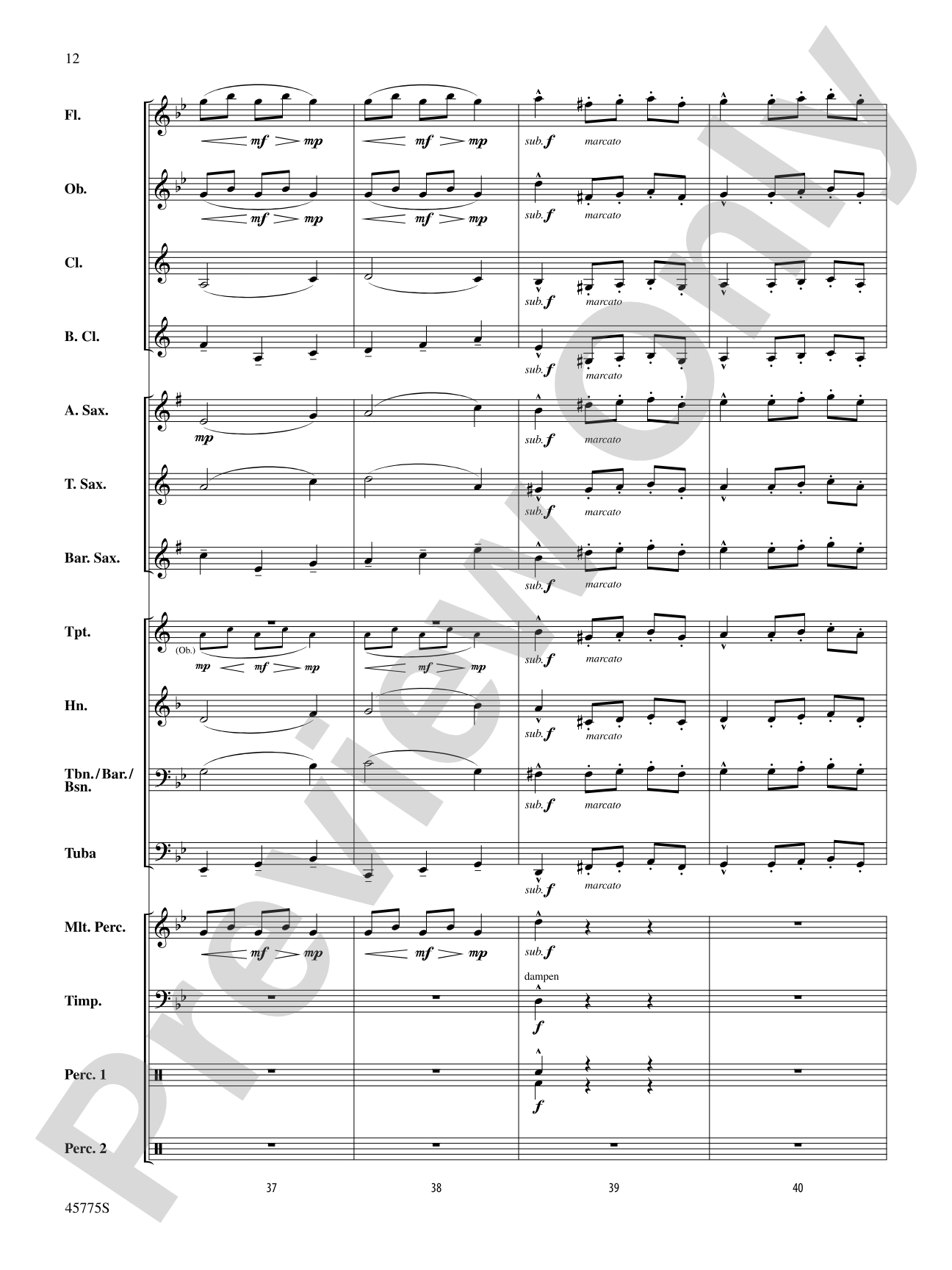 Fandango Festival: Concert Band Conductor Score & Parts